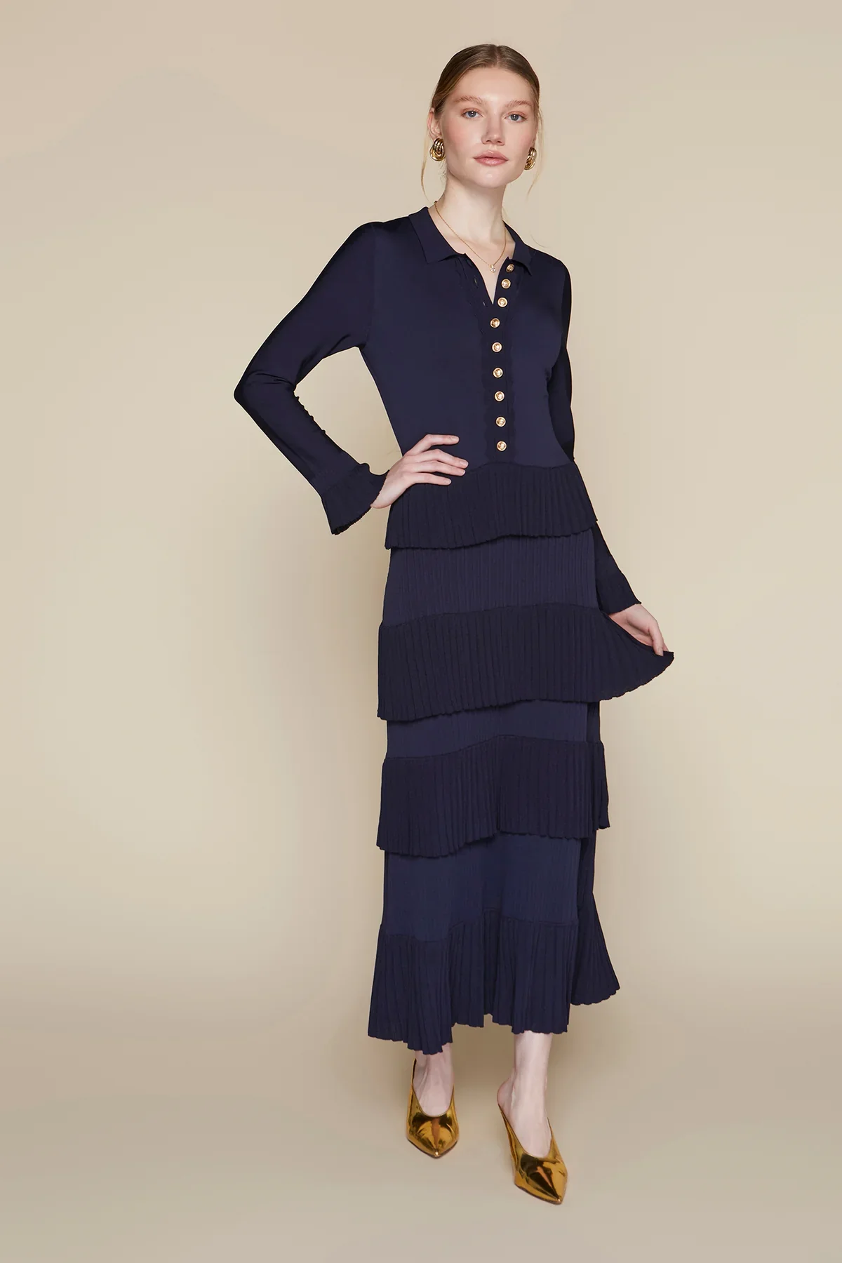 Apparalel Lena Dress Deep Indigo Navy