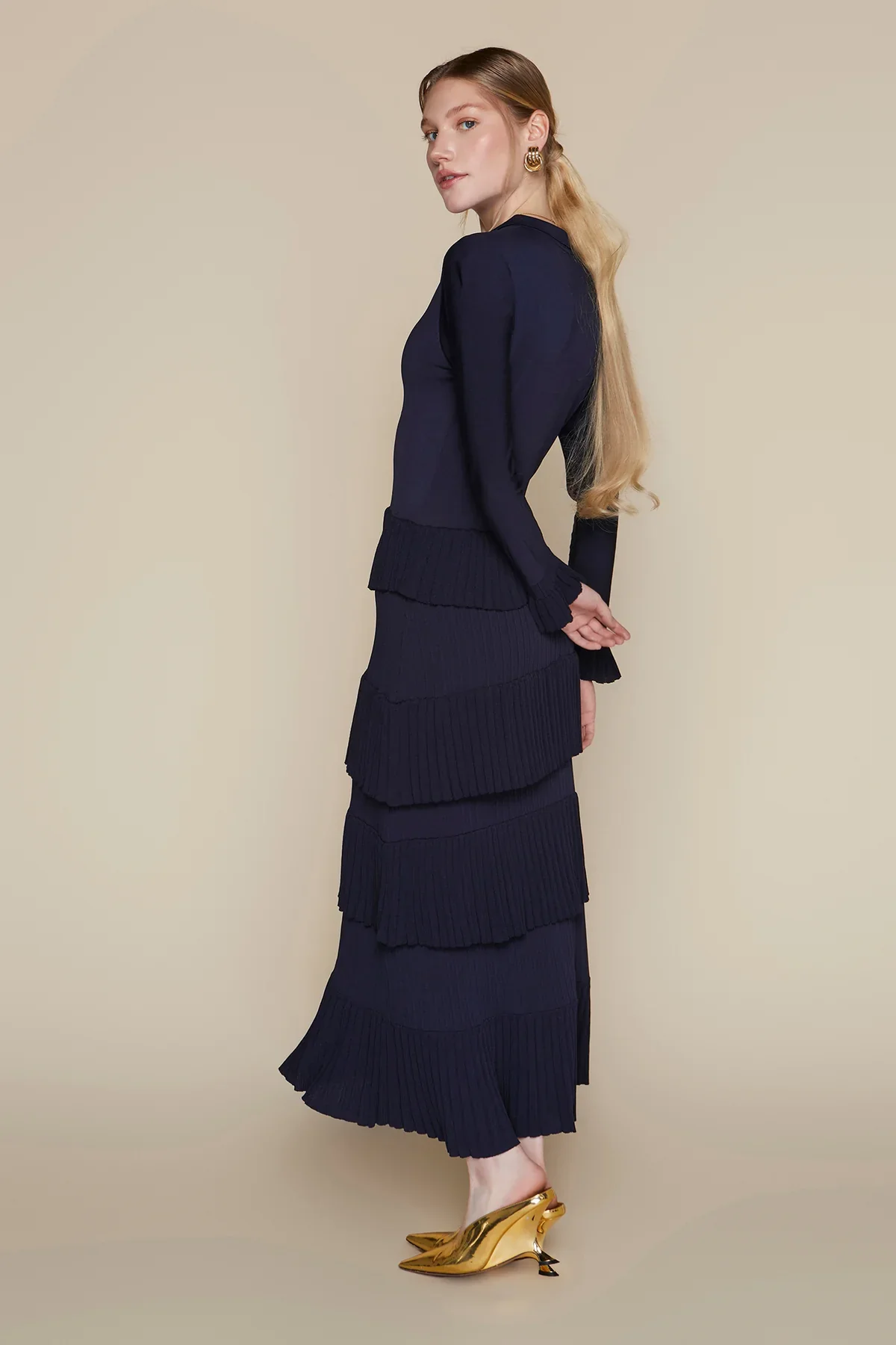 Apparalel Lena Dress Deep Indigo Navy - Image 2