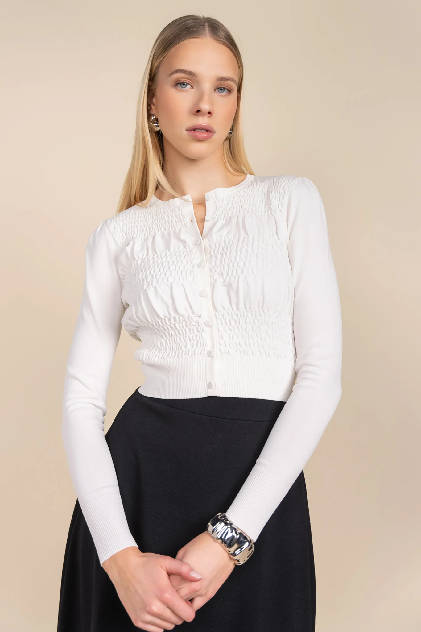 Apparalel Montrose Cardigan Soft White - Image 2
