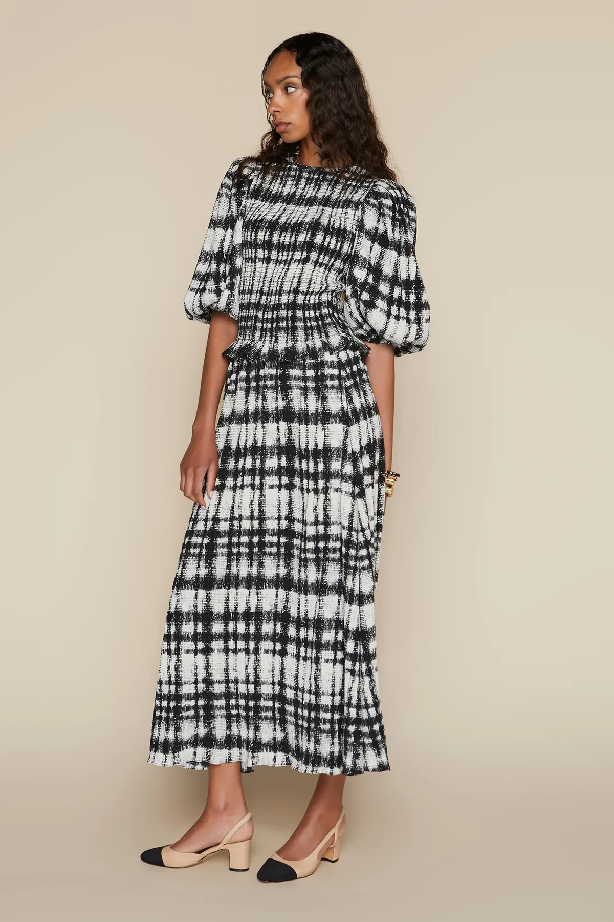 Apparalel Tavira Skirt Blurred Grid - Image 2