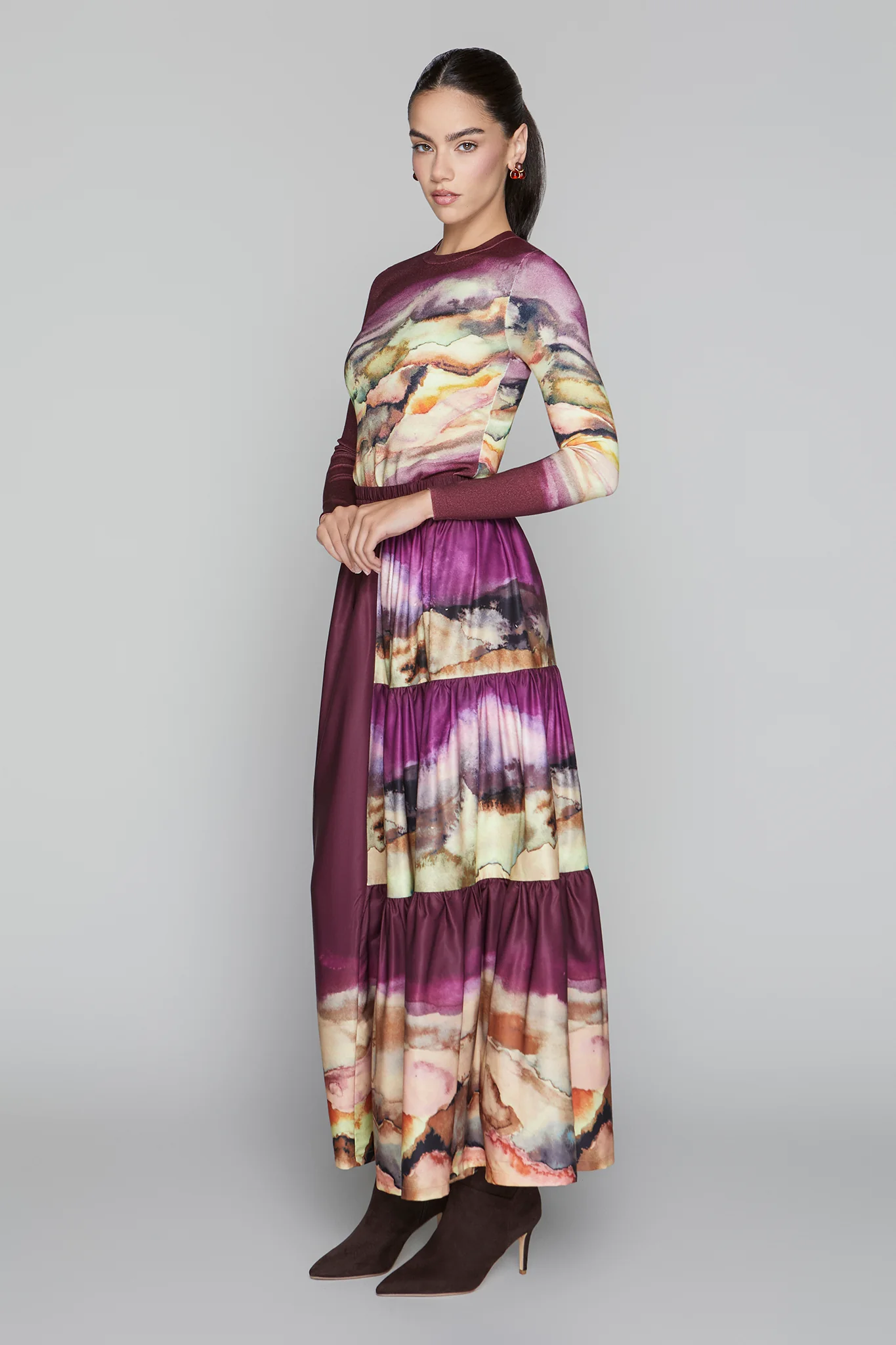 Apparalel Wells Skirt Merlot Ombre - Image 2