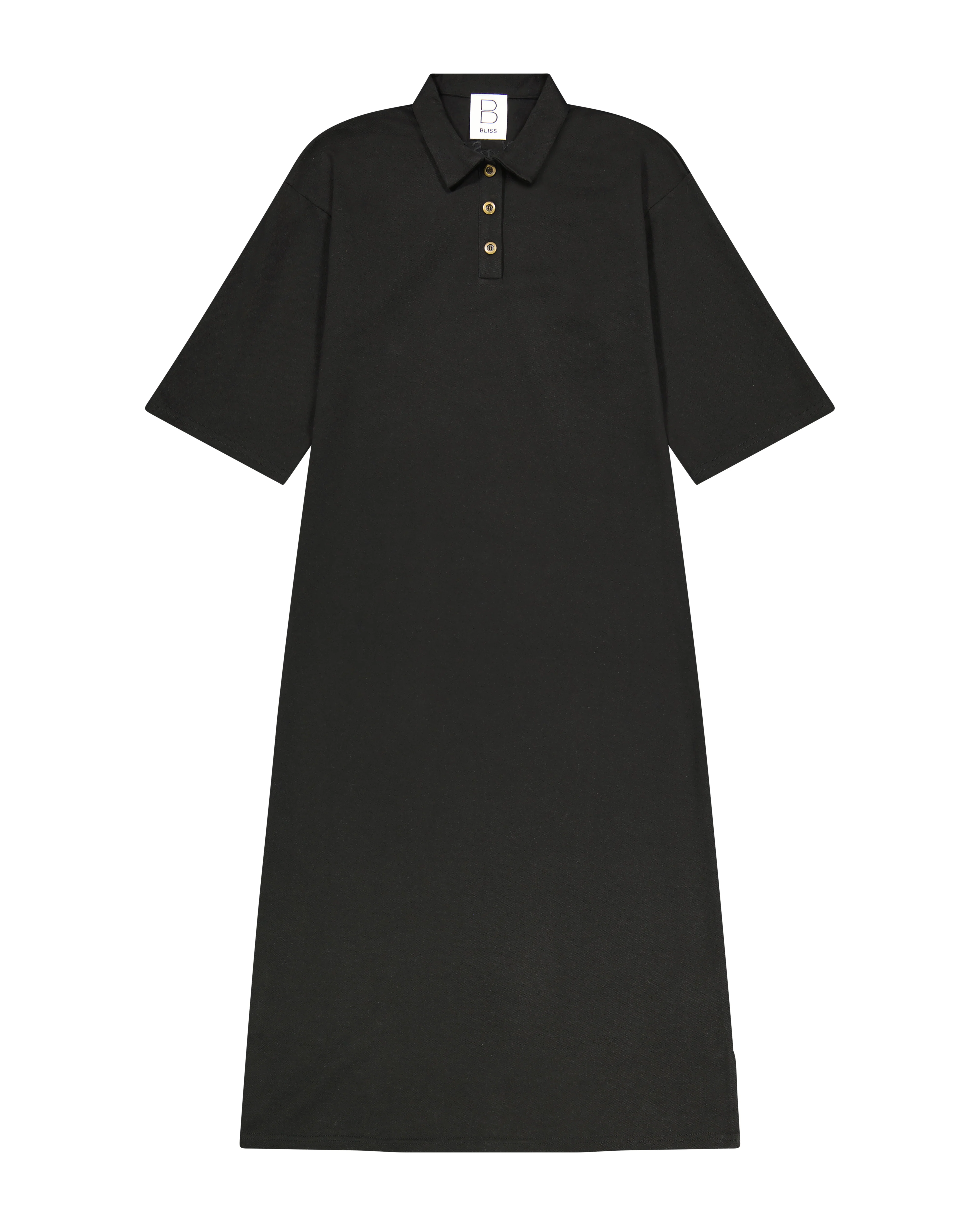 Bliss Active Polo Dress Black - Image 2