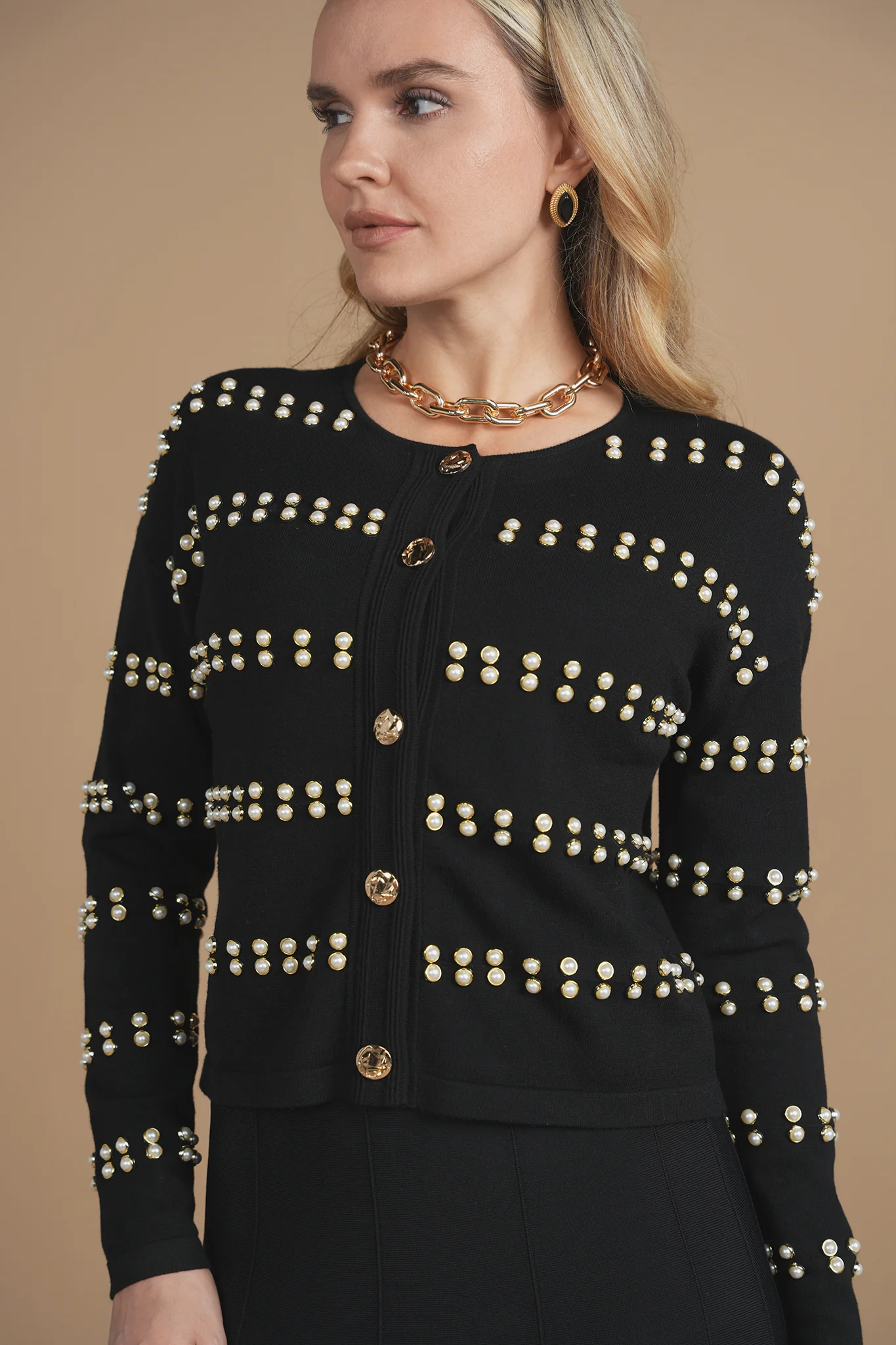 Bliss Beaded Cardi Black
