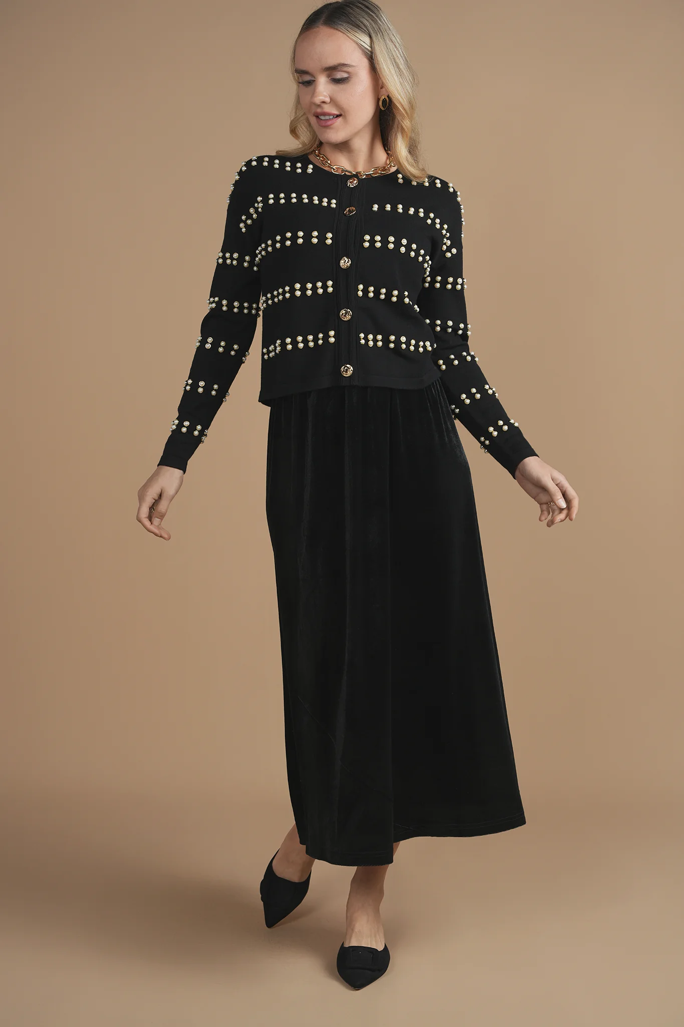 Bliss Beaded Cardi Black - Image 2