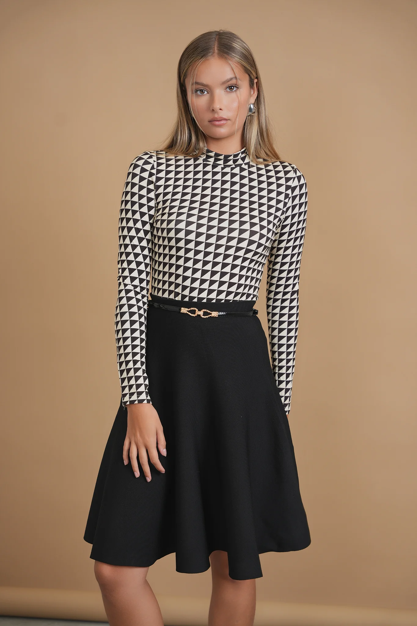 Bliss Best Knit Aline Skirt Black - Image 2
