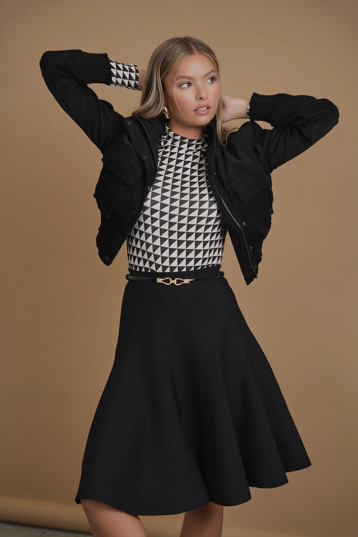 Bliss Best Knit Aline Skirt Black - Image 4