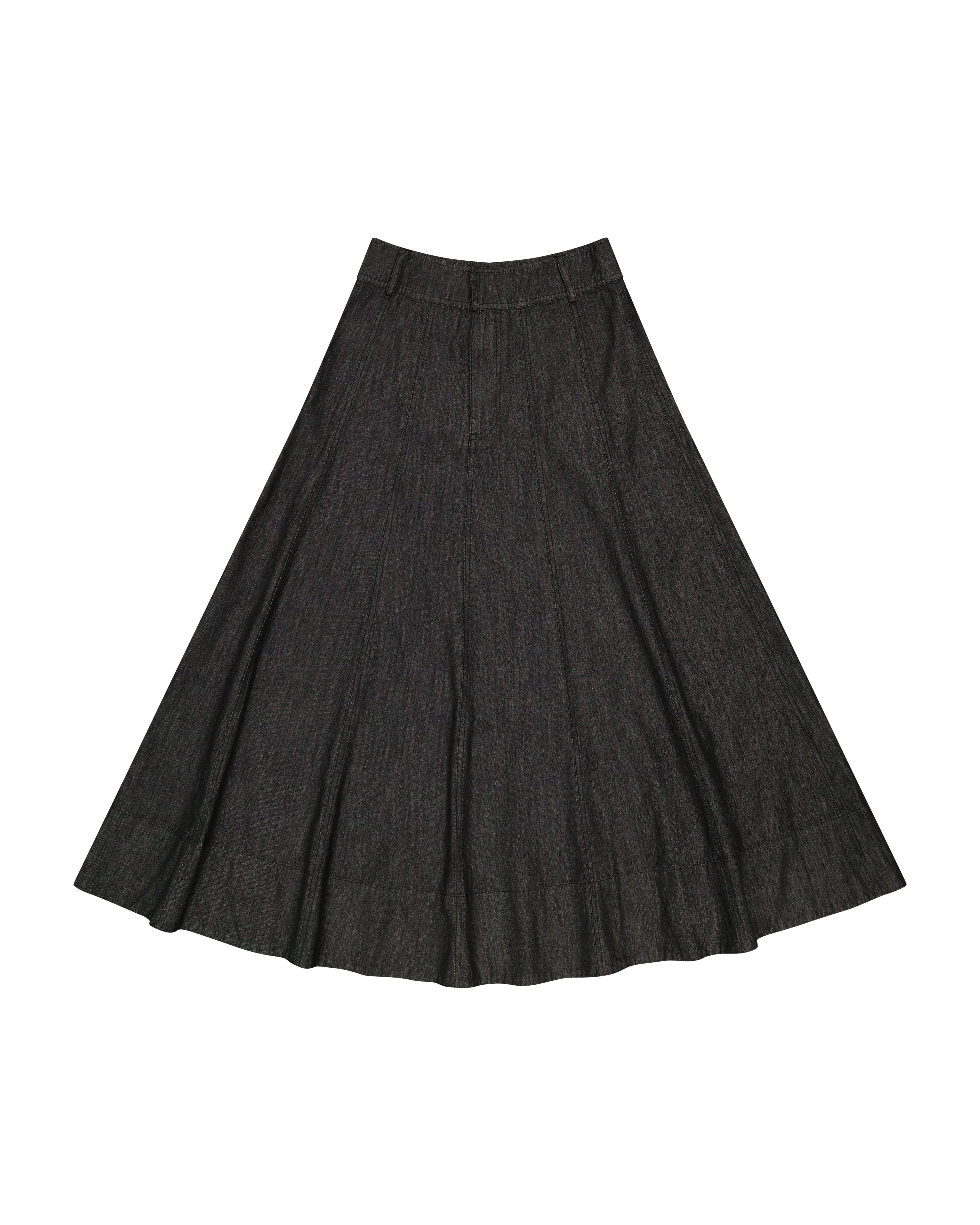 Bliss Black Denim Aline Skirt - Image 2