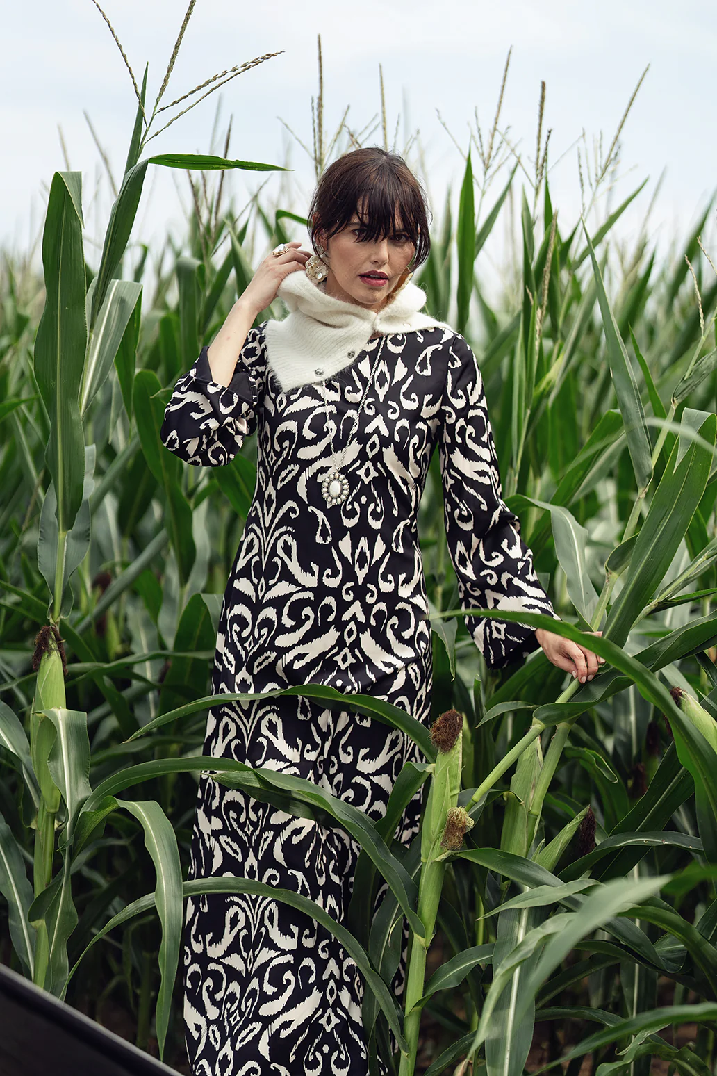 Bliss Black/White Abstract Dress - Image 4