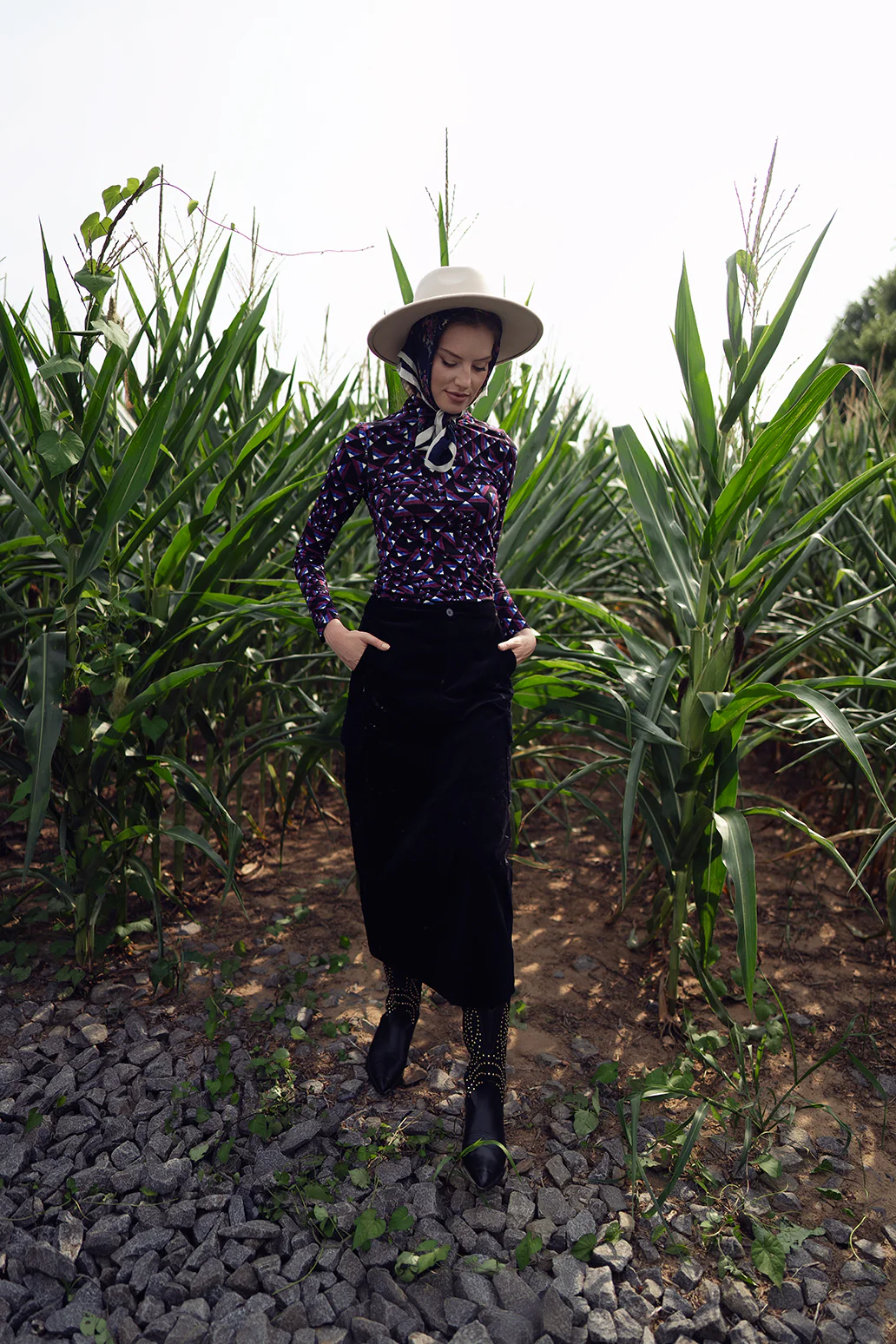 Bliss Cargo Skirt Black Corduroy - Image 4
