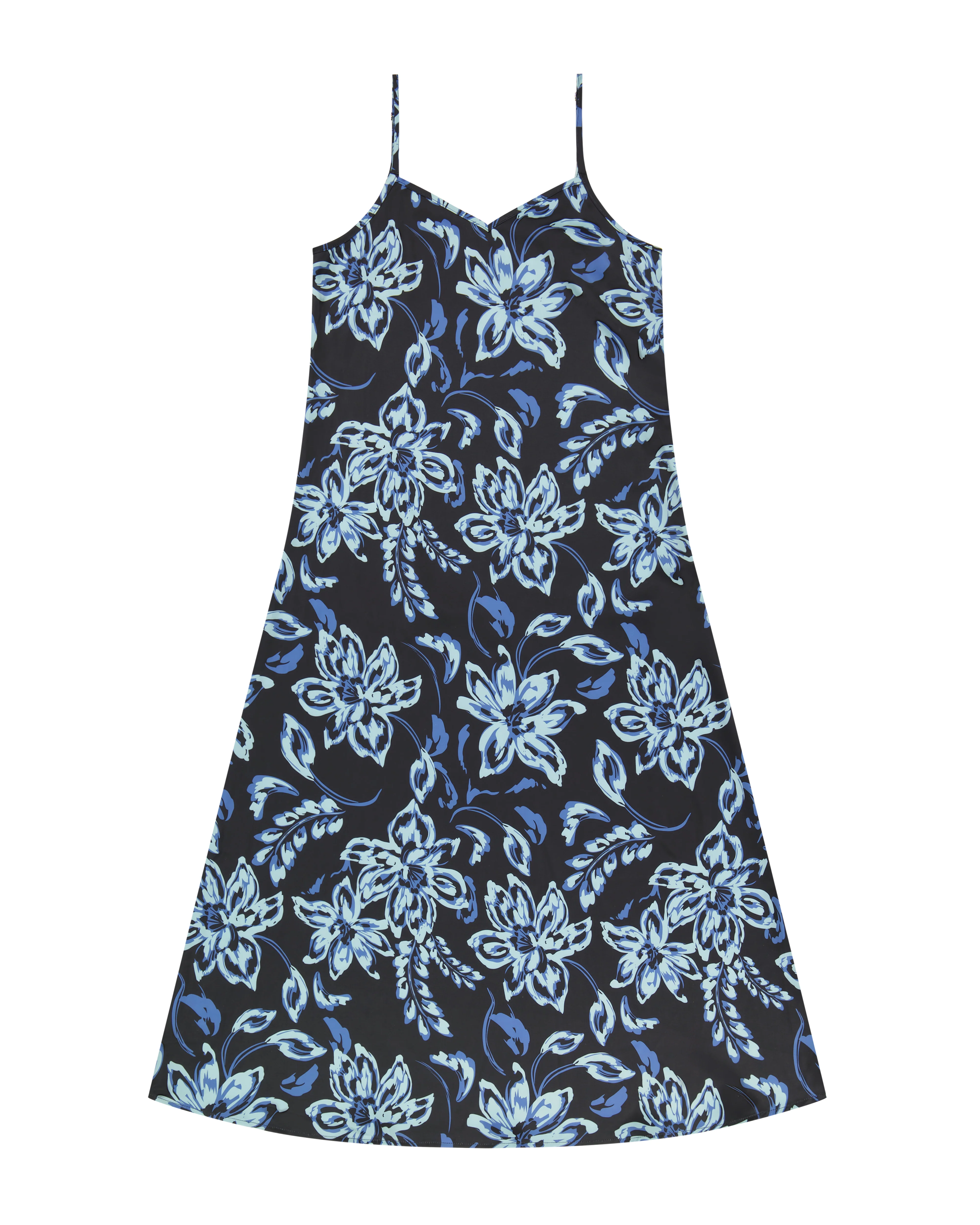 Bliss Combo Slip Dress Navy Floral - Image 2