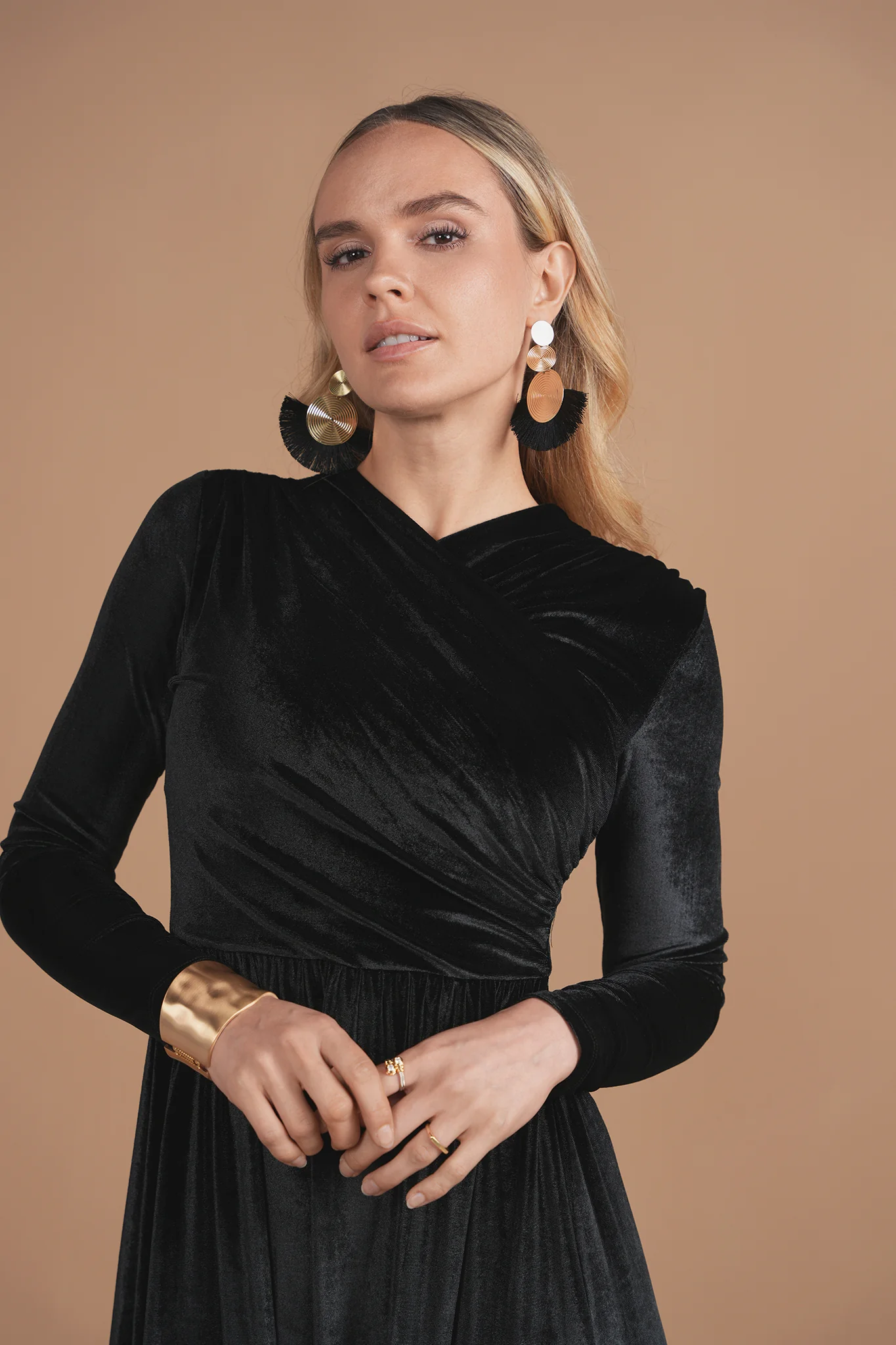 Bliss Crossover Overlay Maxi Black Velvet - RESTOCKED - Image 2