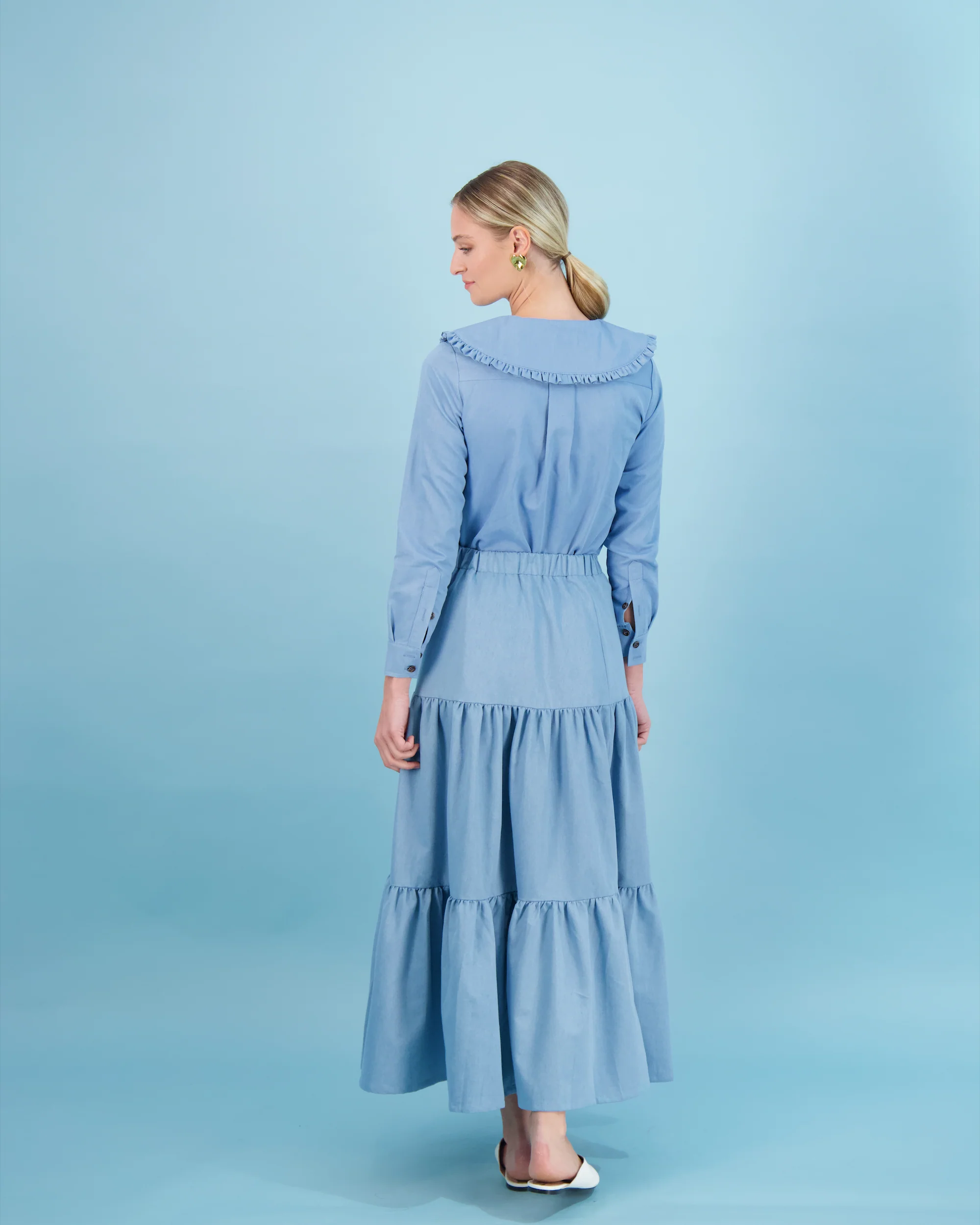 Bliss Denim Tiered Maxi - Image 4