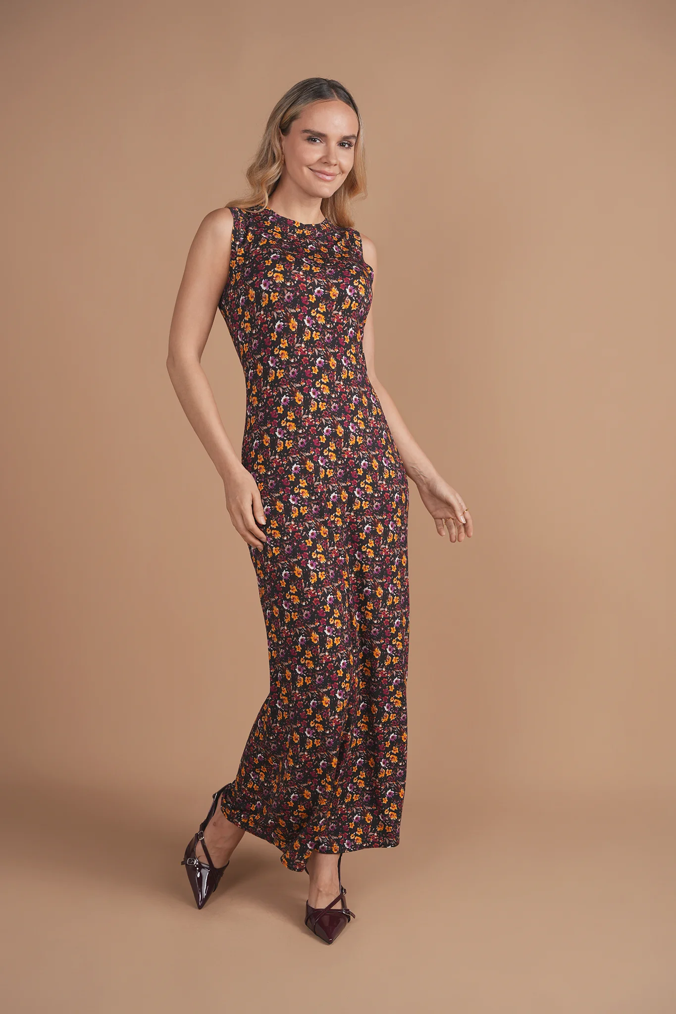 Bliss Jersey Sleeveless Dress Floral - Image 2