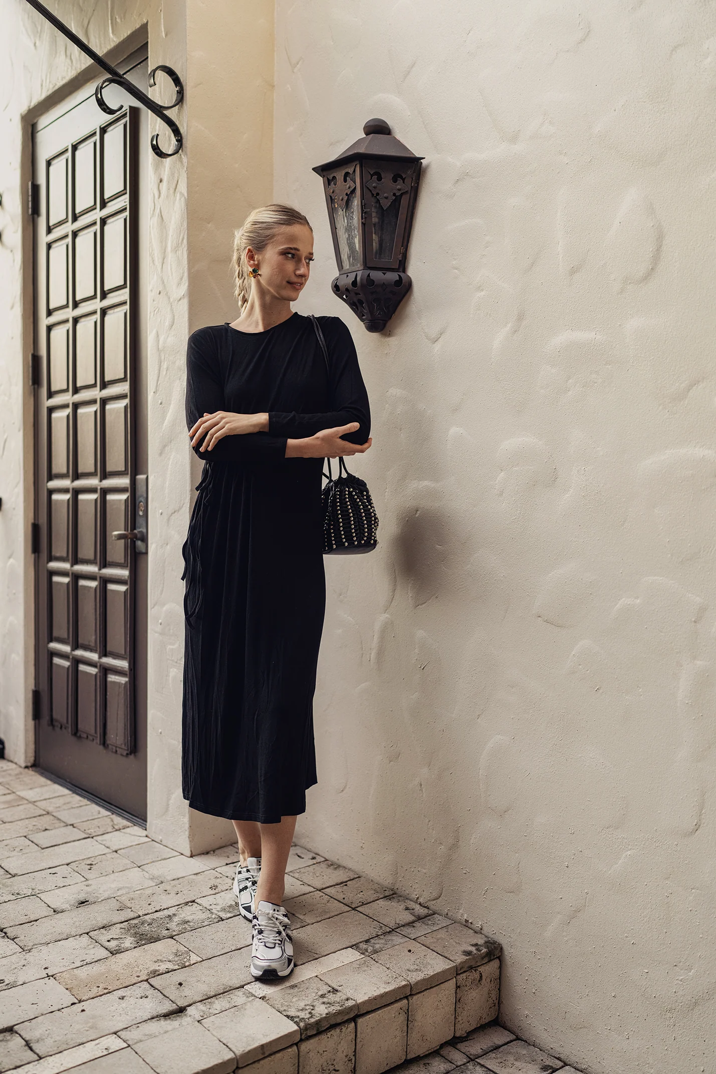 Bliss Modal Pulley Dress Black - Image 2