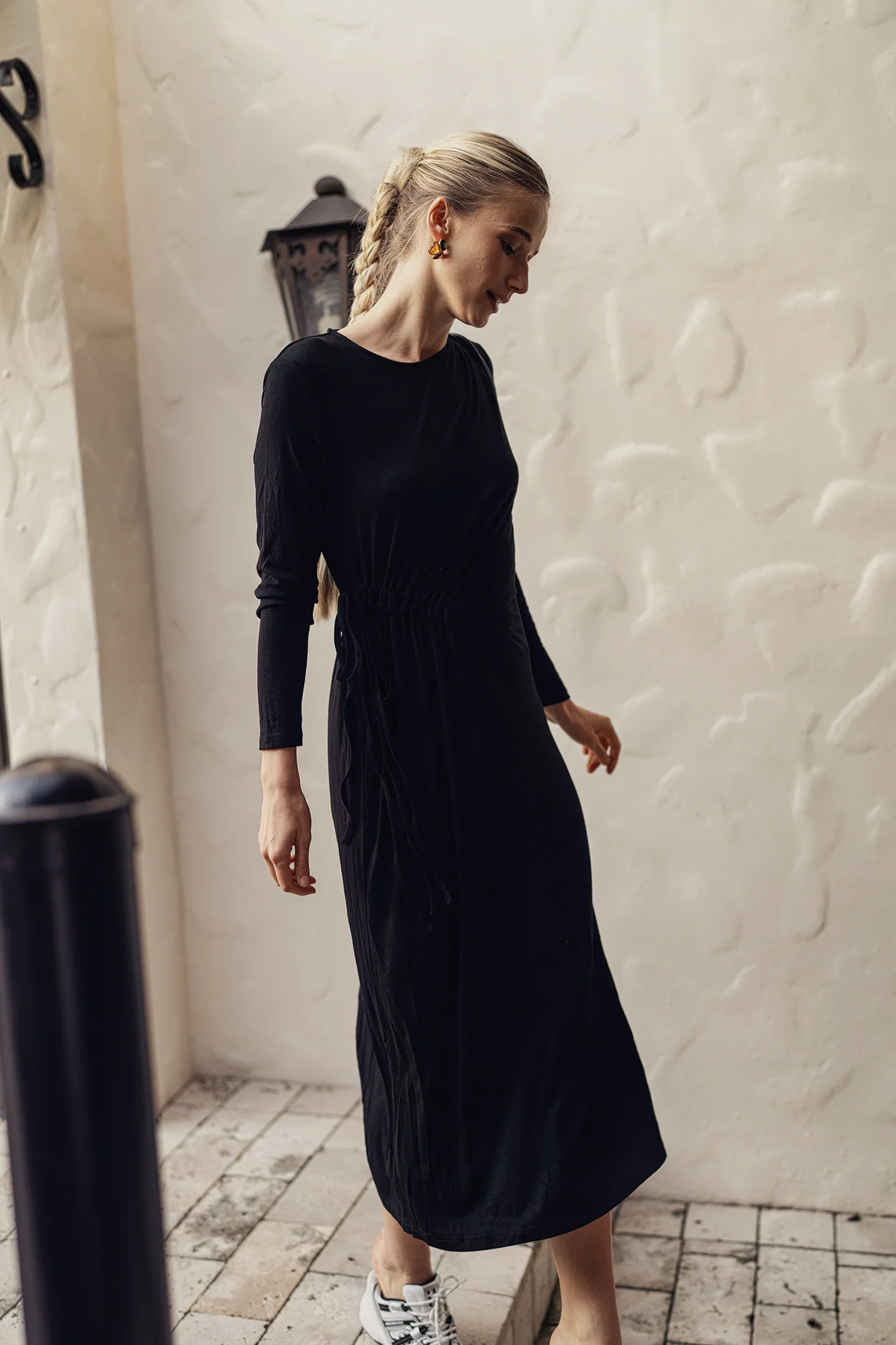 Bliss Modal Pulley Dress Black - Image 5