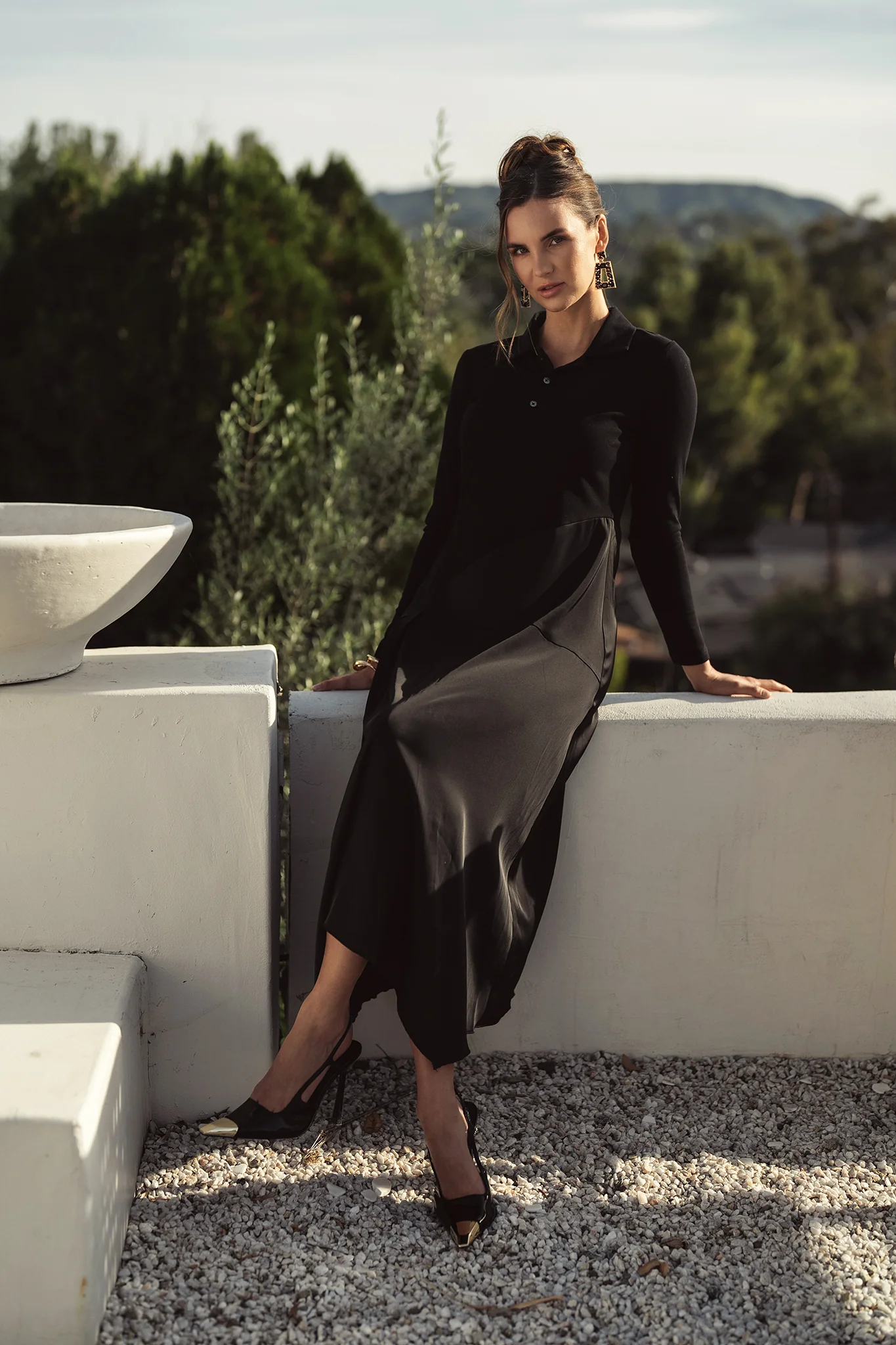 Bliss Polo Combo Dress Black/Black - Image 3