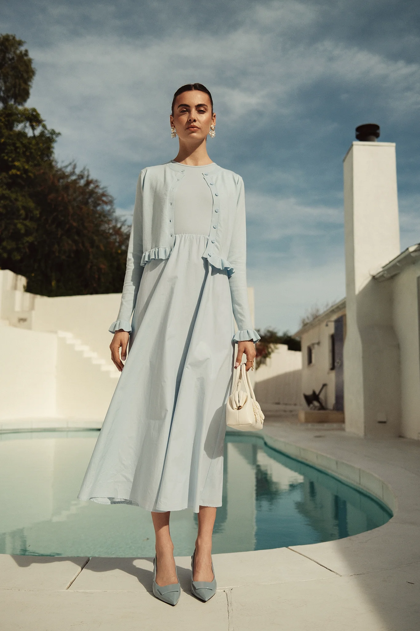 Bliss Poplin Jumper Blue - Image 2