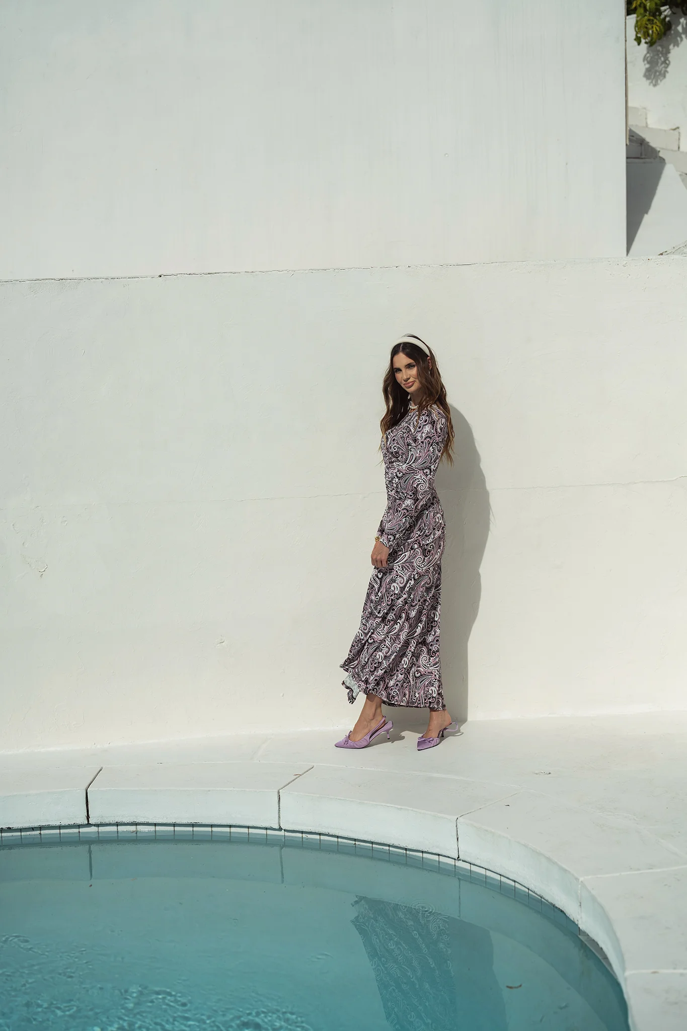 Bliss Ruched Jersey Maxi Dress Paisley - Image 2