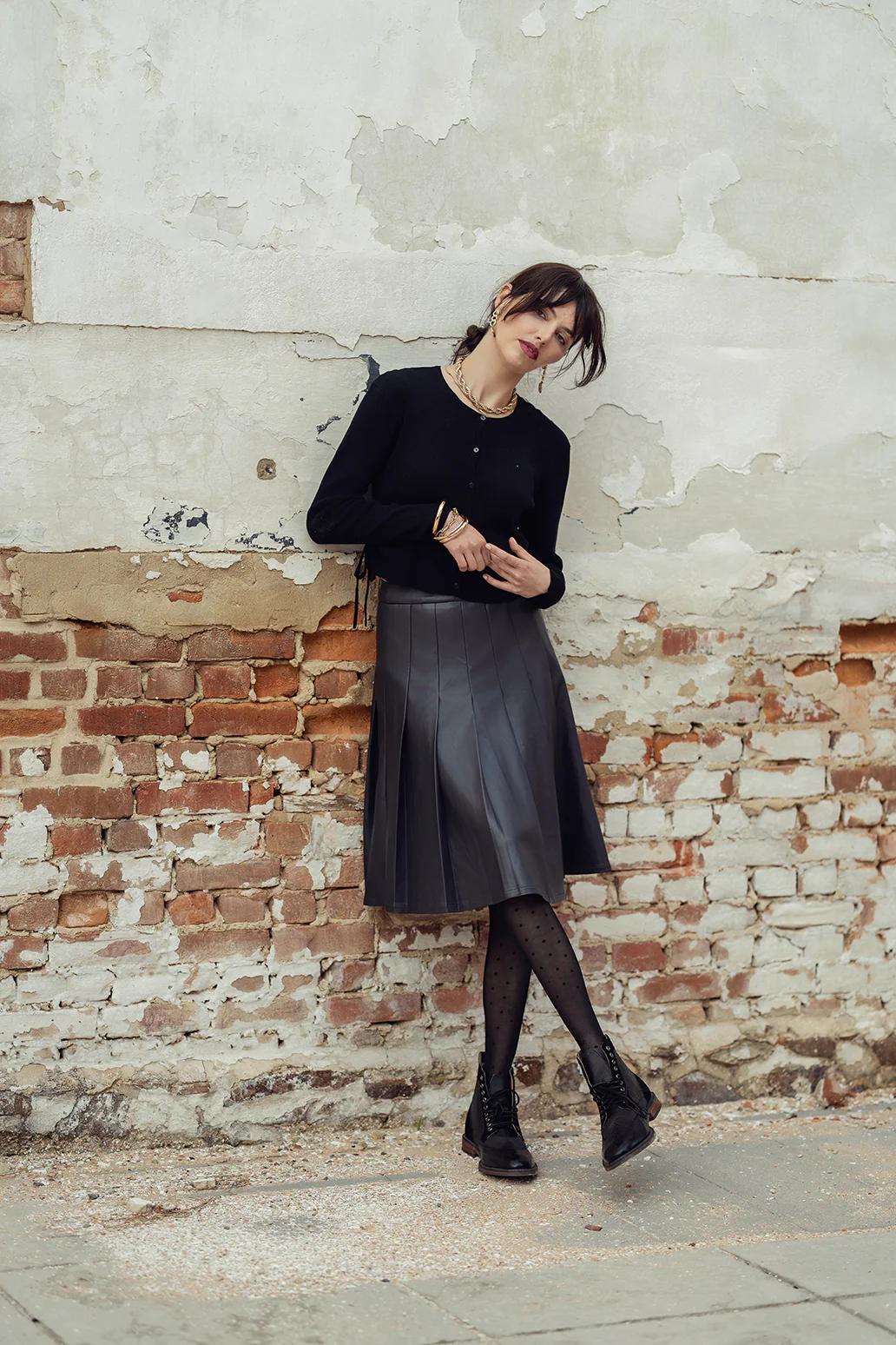 Bliss Side Ruched Cardi Black - Image 5