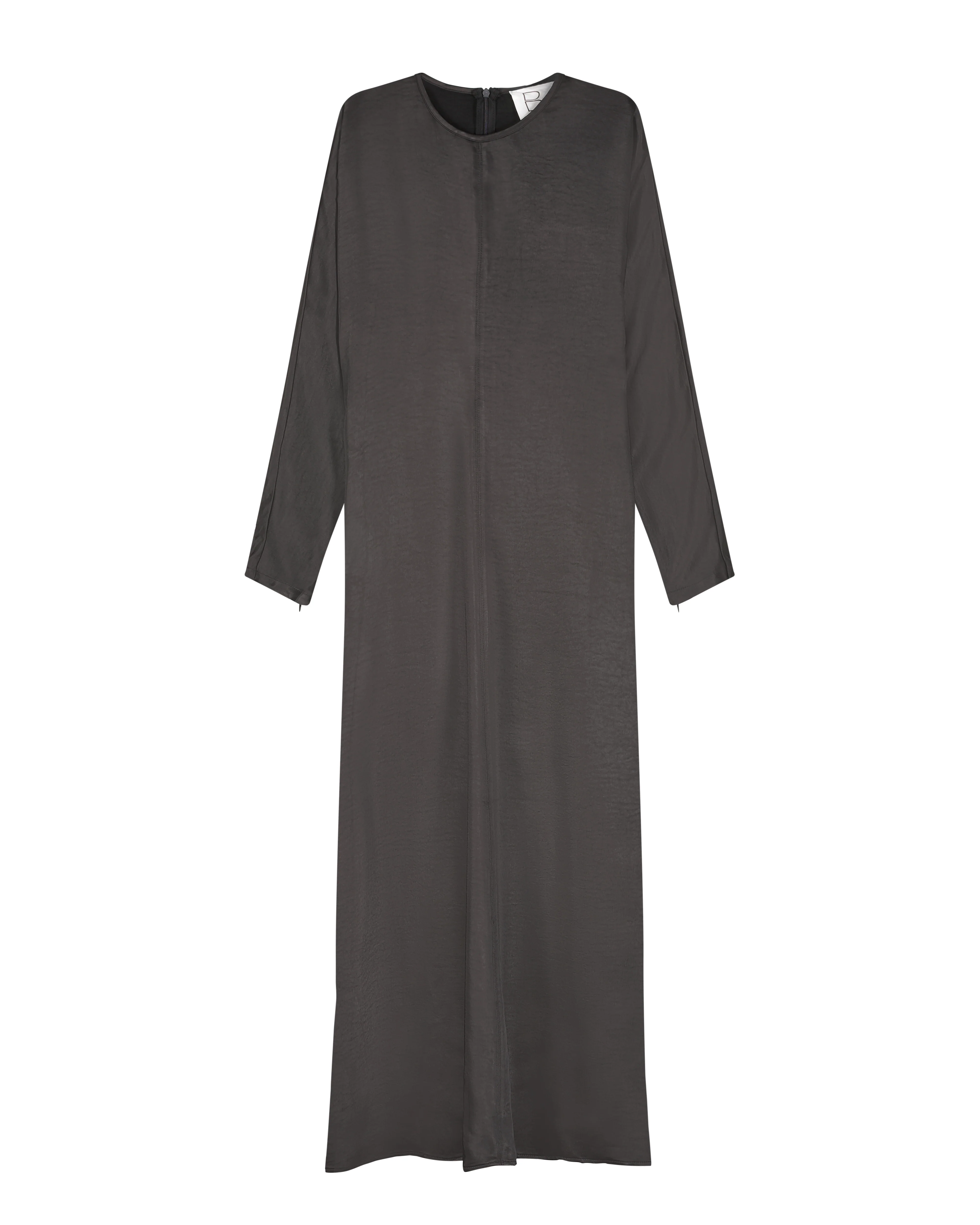 Bliss Solid Satin Cocoon Dress Black - Image 2