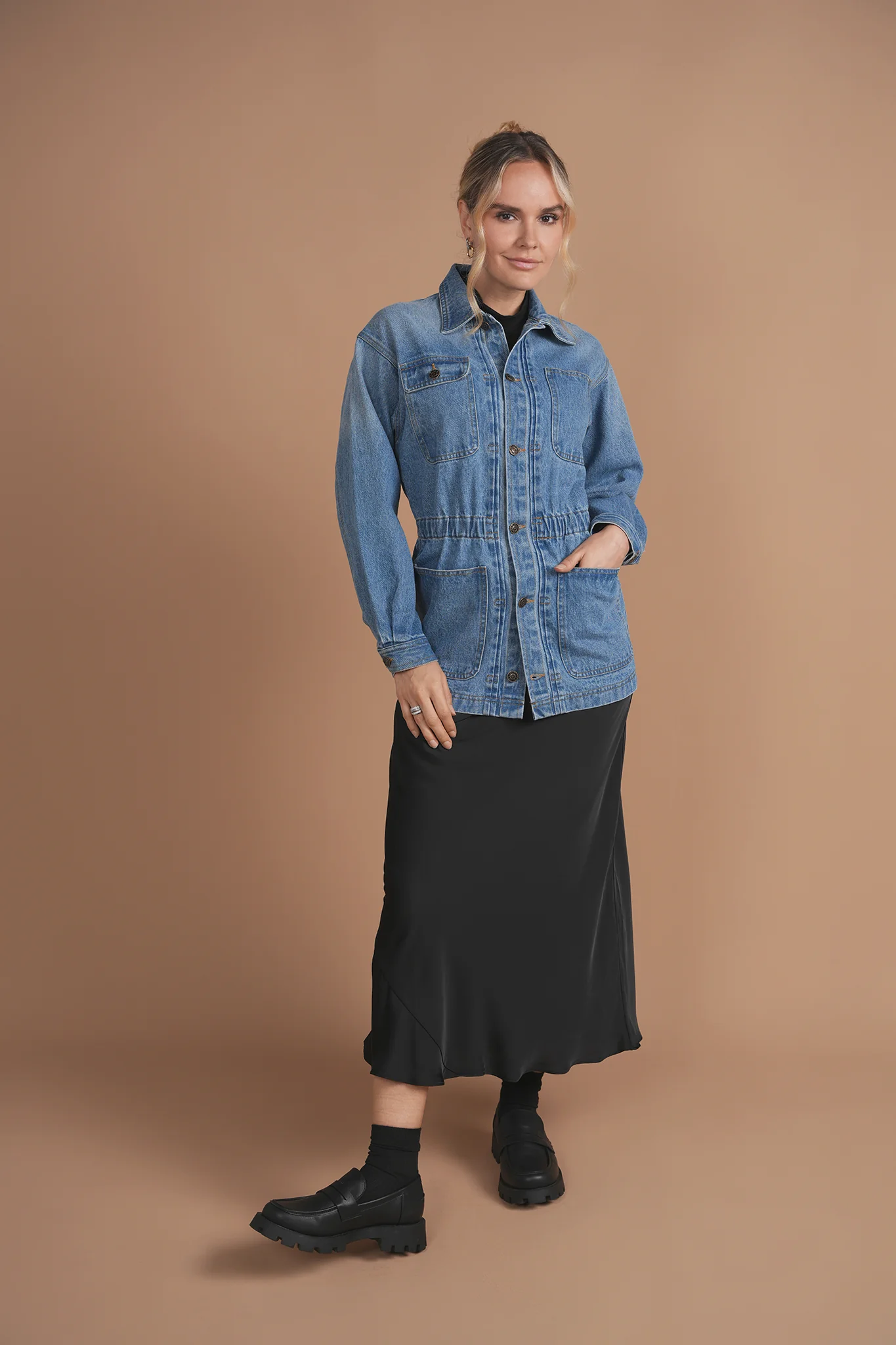 Bliss Waisted Denim Jacket - Image 2
