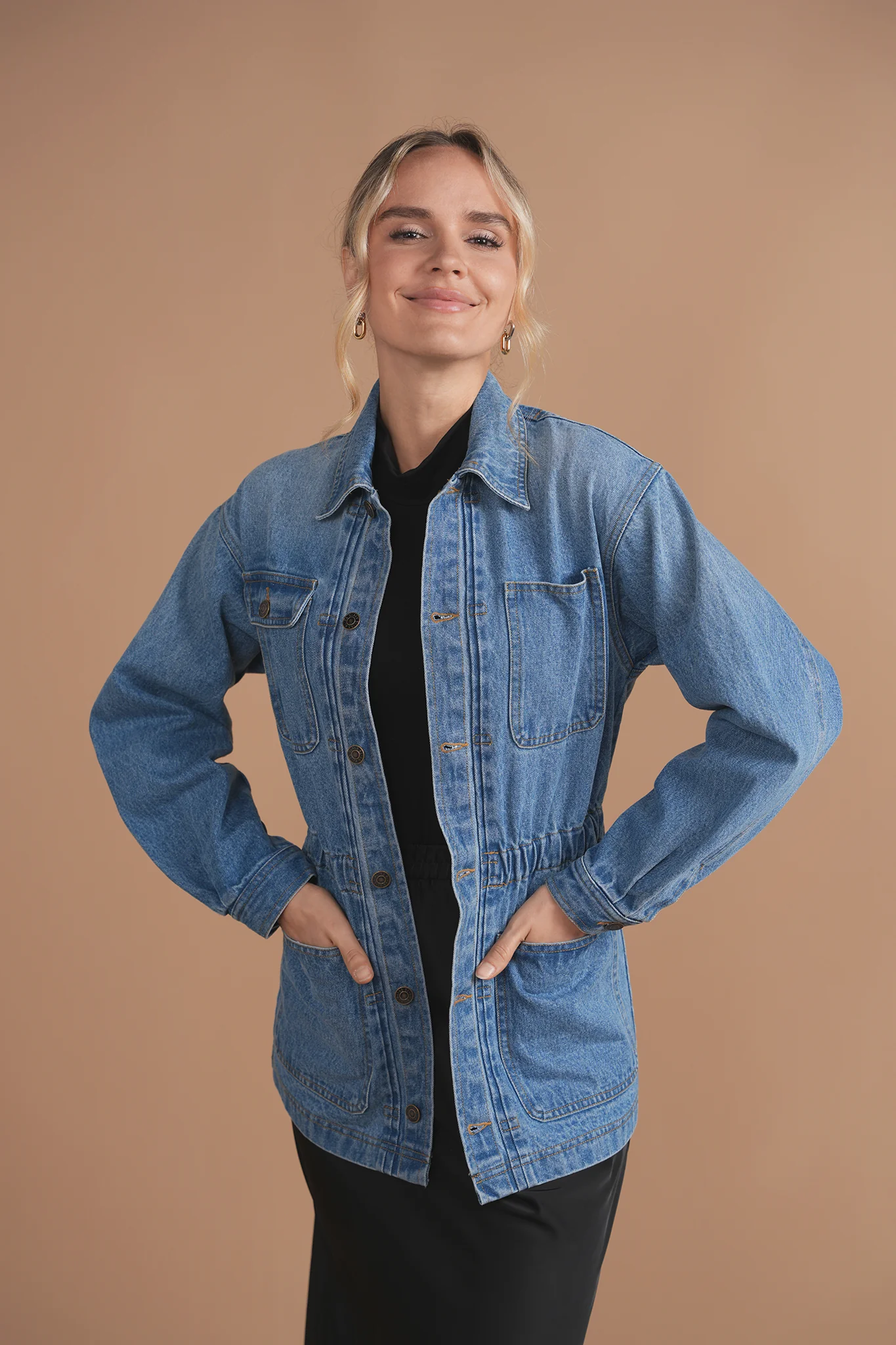 Bliss Waisted Denim Jacket - Image 4