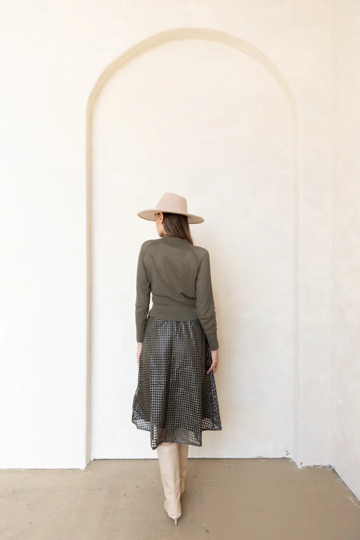 Byrd Nessa Leather Skirt Hunter - Image 3