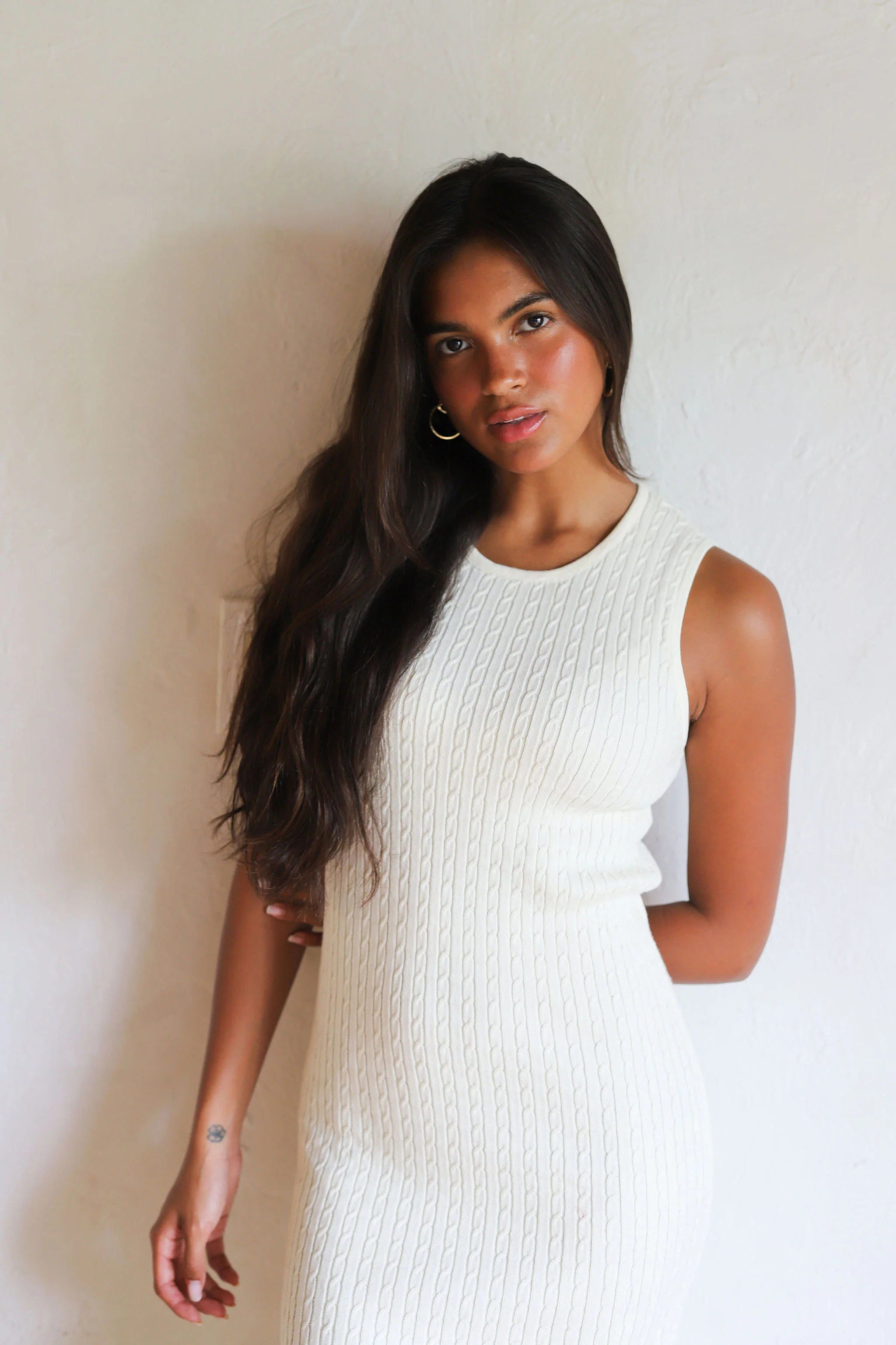 ByTess Cable Knit Jumper Cream - Image 3