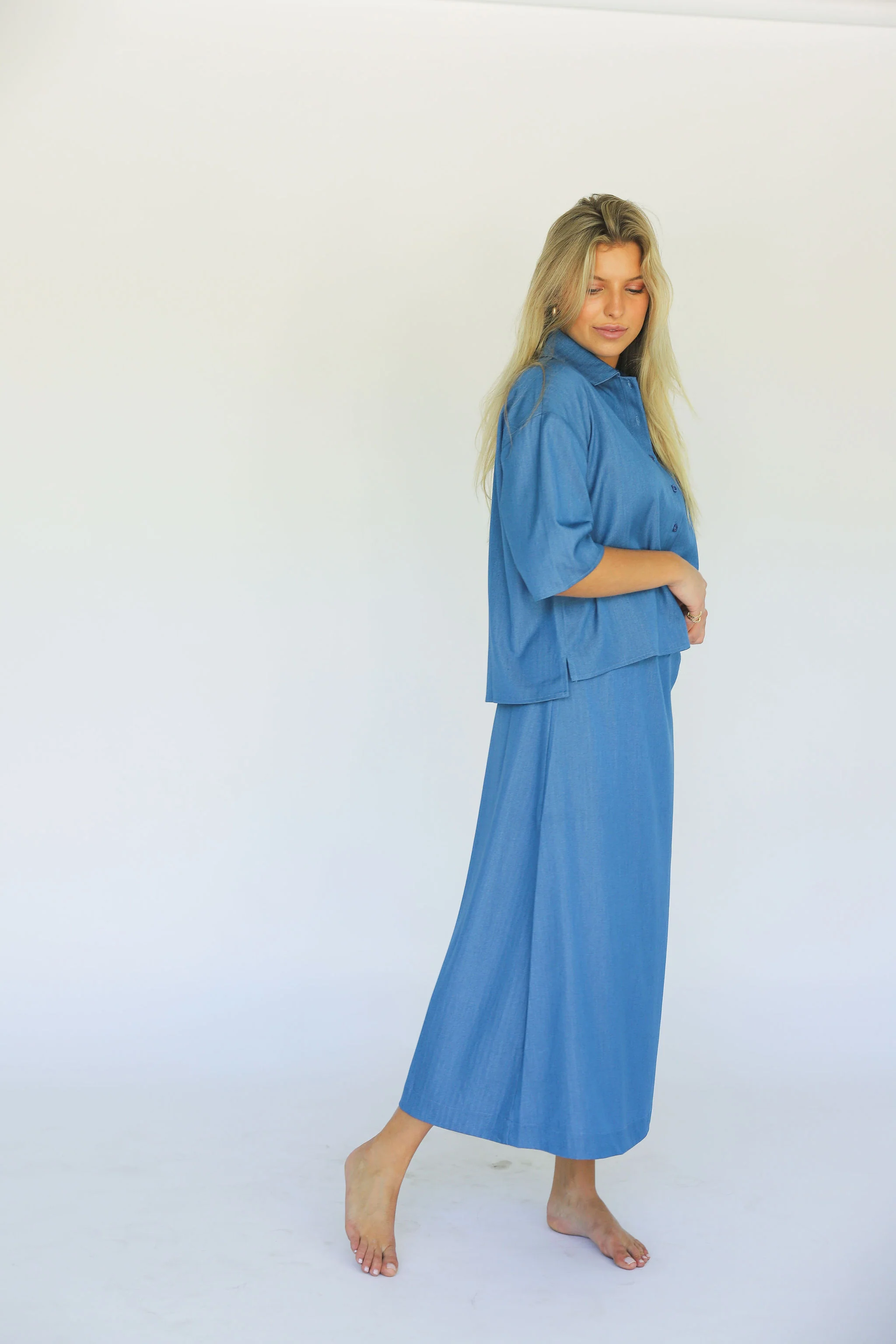 ByTess Liv Blouse Denim - Image 3