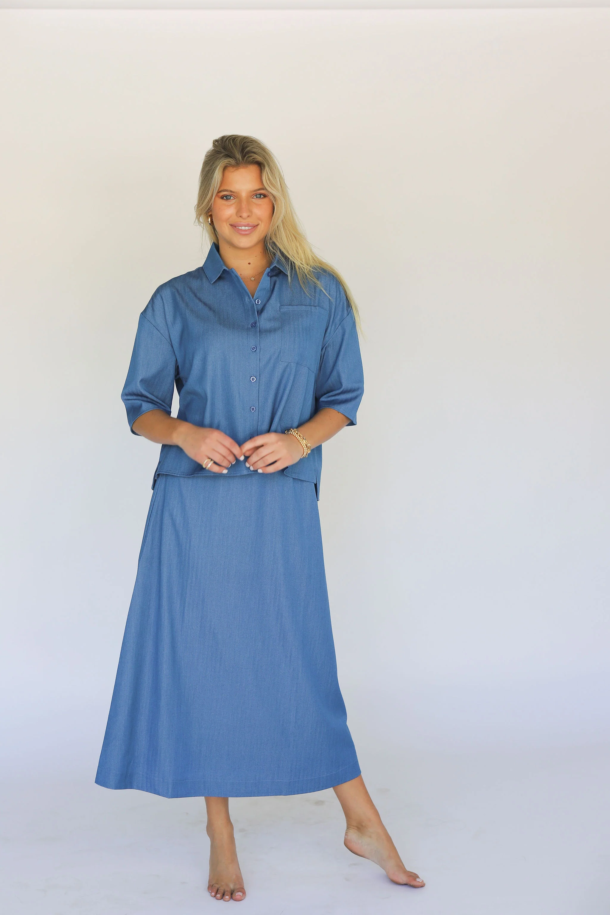 ByTess Liv Blouse Denim - Image 5