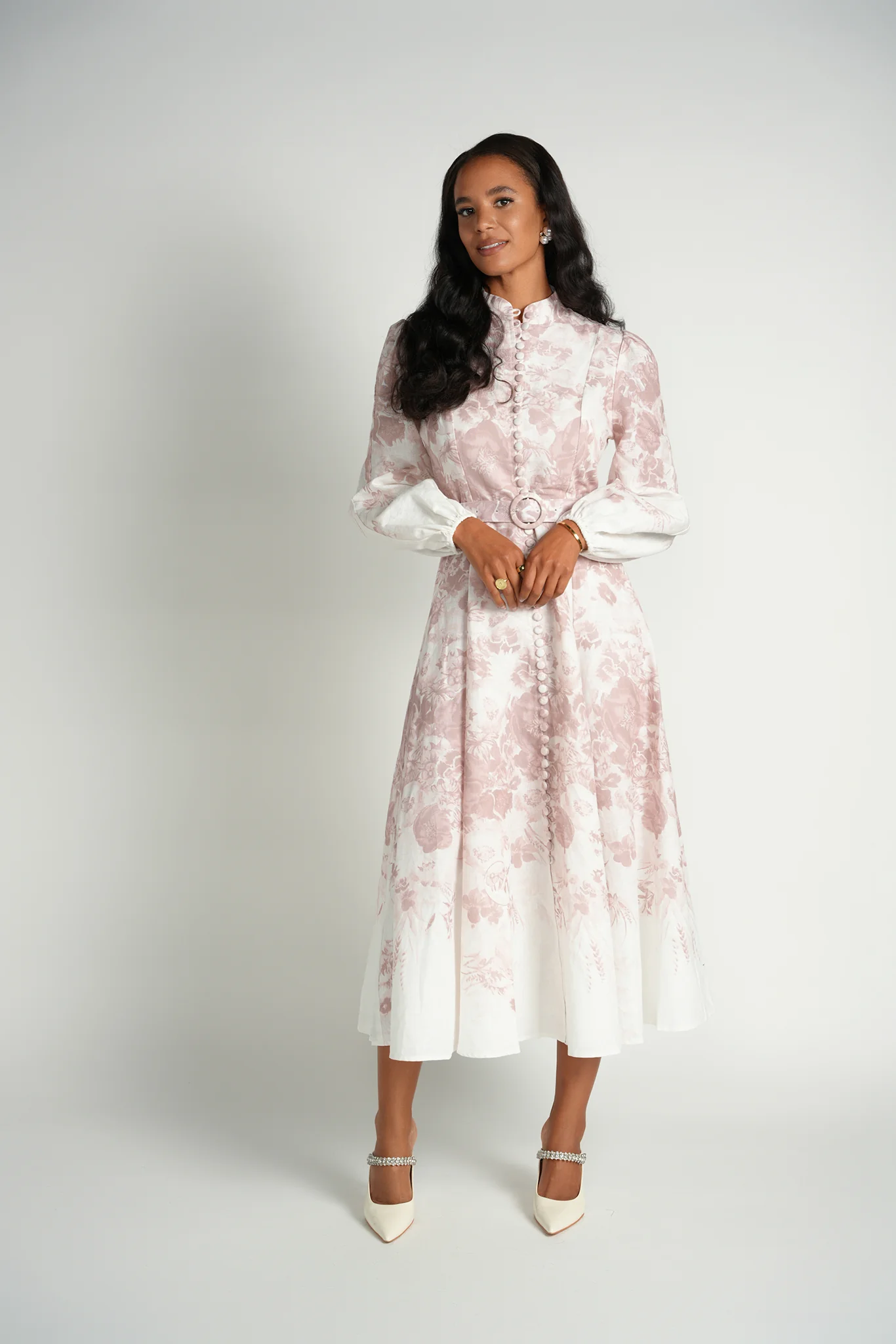 Ellie Makir Belted Maxi Linen Dress - Image 3