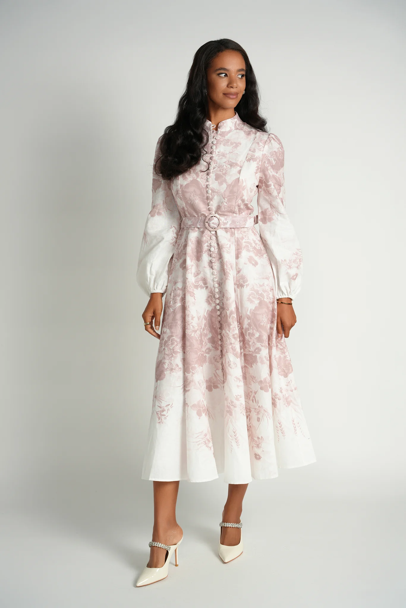 Ellie Makir Belted Maxi Linen Dress - Image 5
