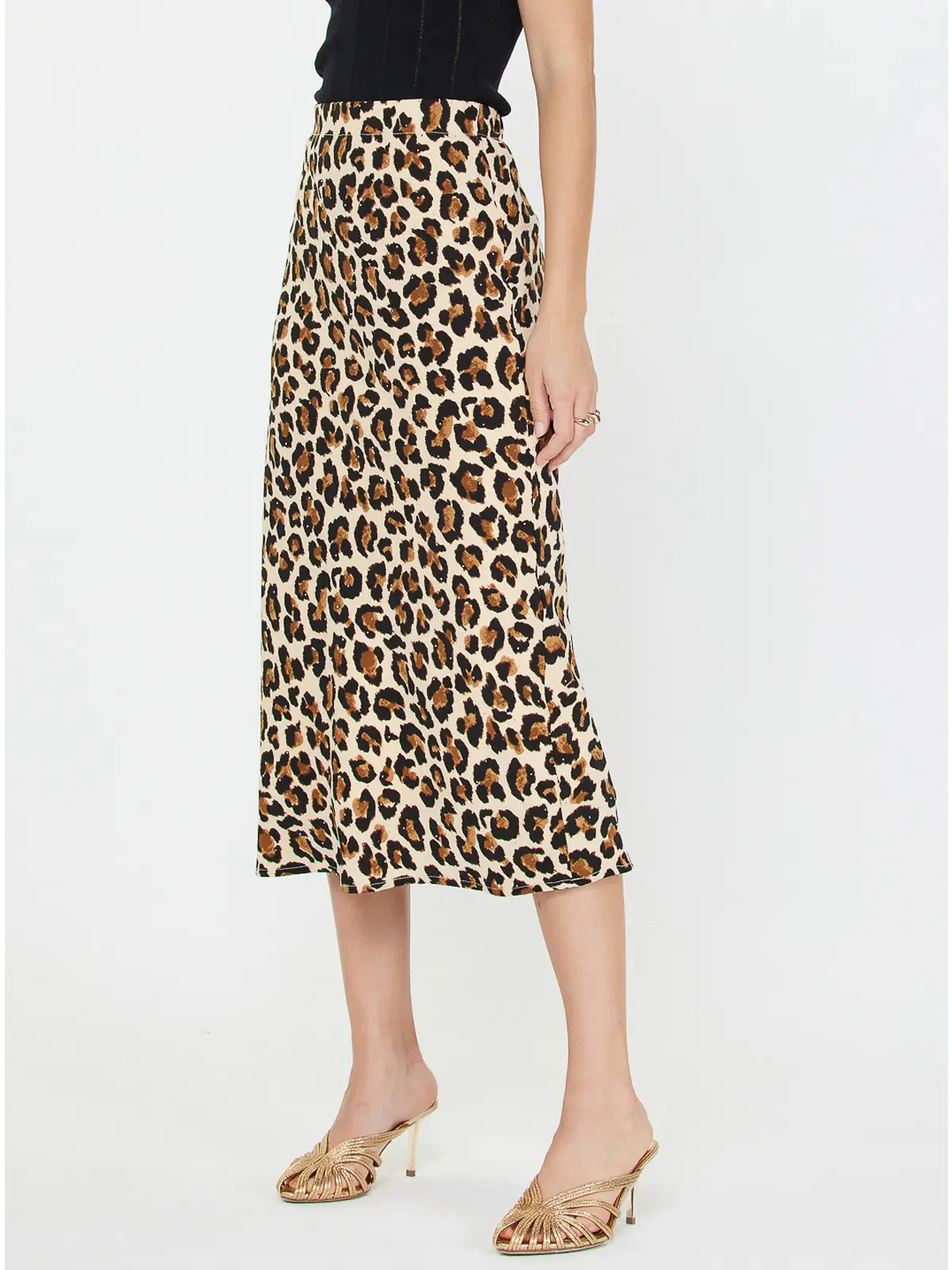 Leopard Print Midi Skirt - Image 2