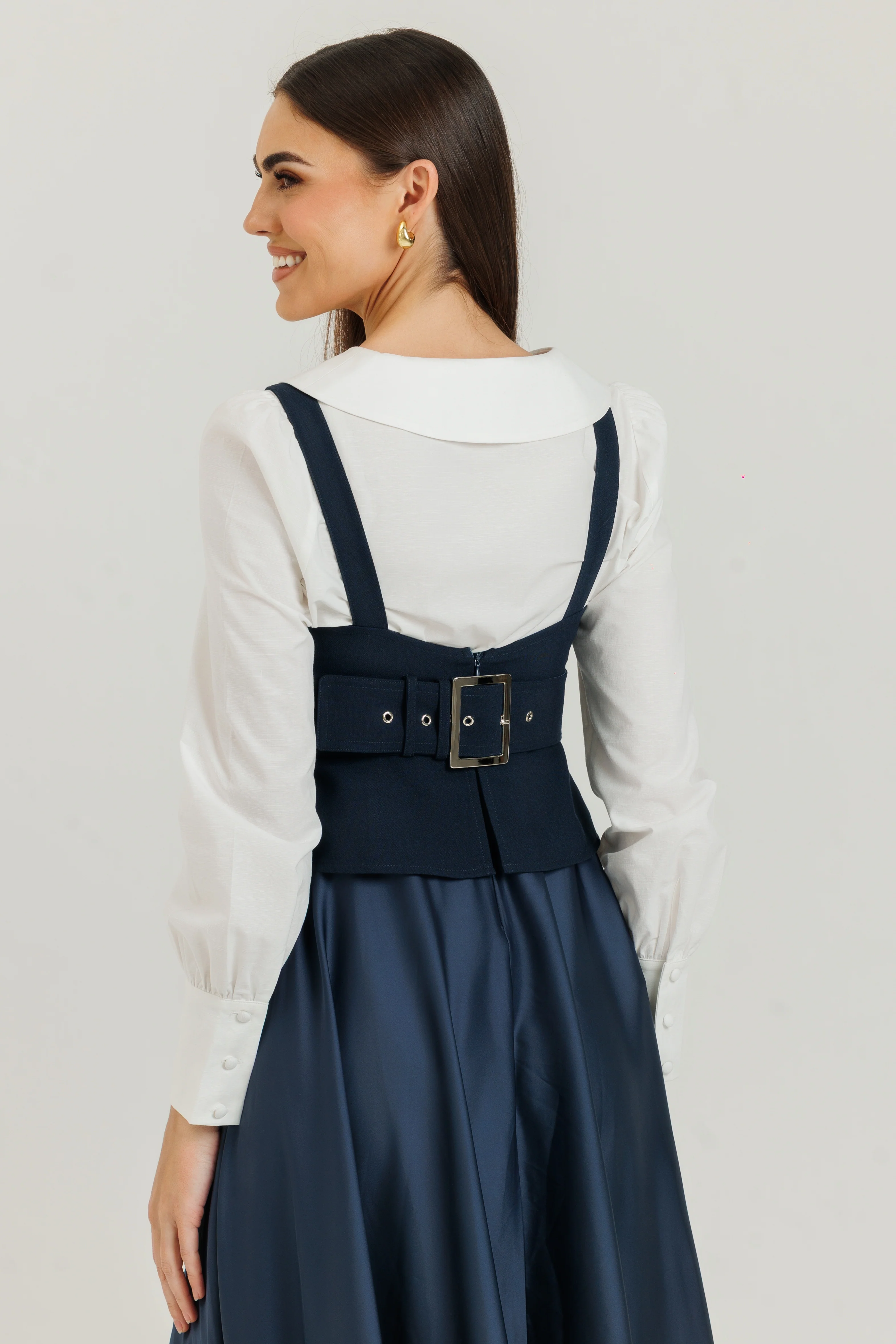 Loup Buckle Jumper Navy - Image 2