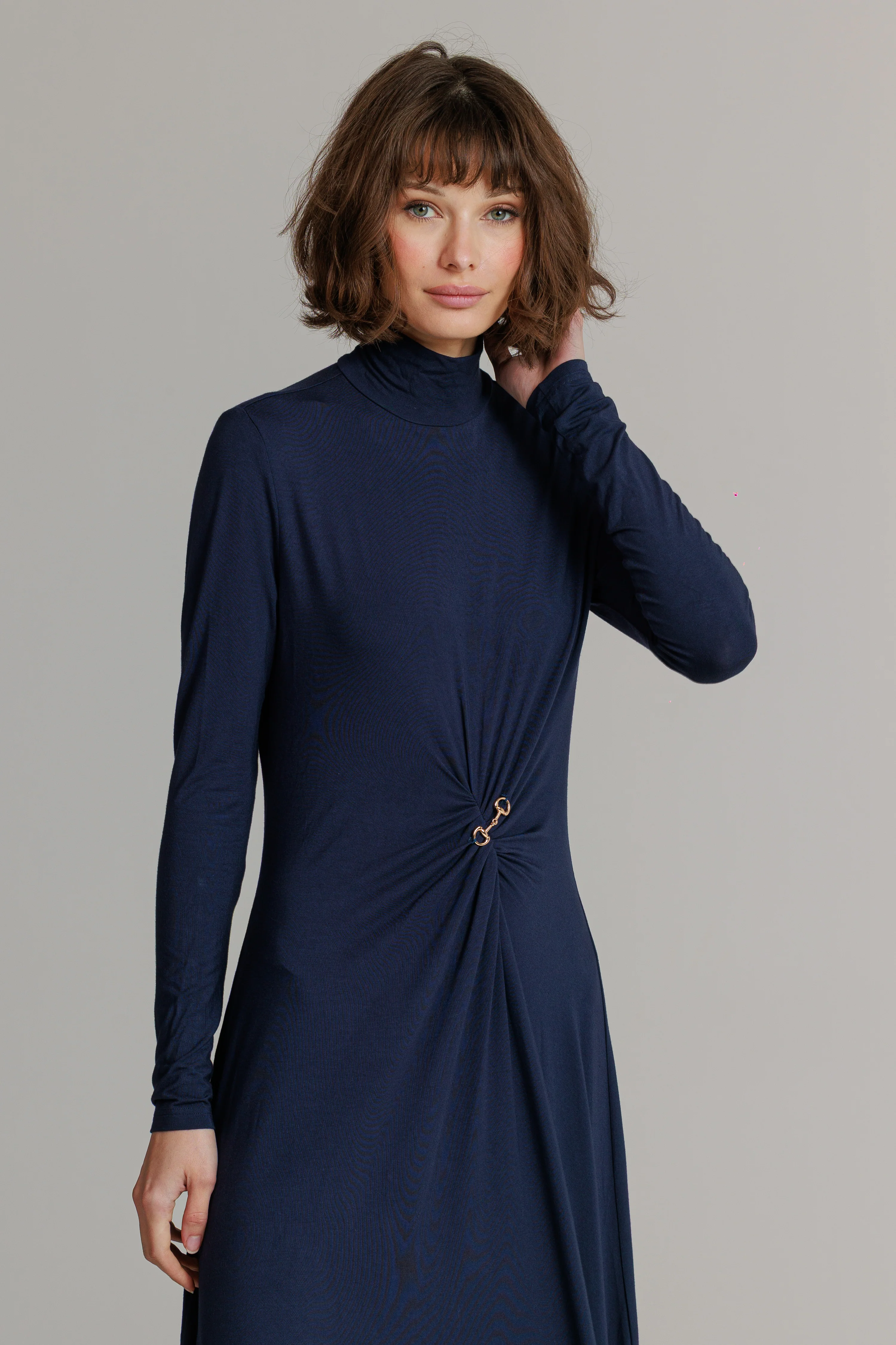 Loup Knot Maxi Dress Navy - Image 2