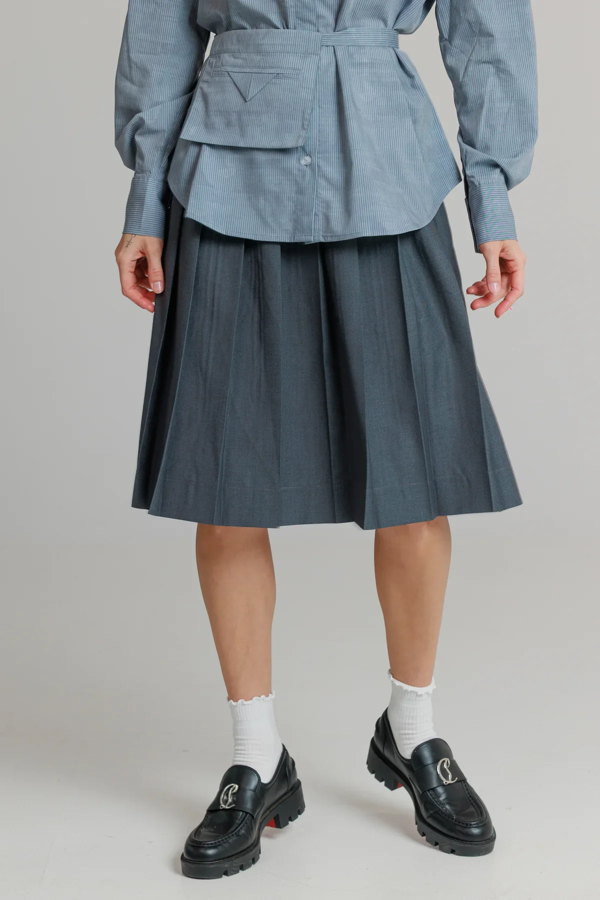 Loup Pleated Skirt Grey - Image 2