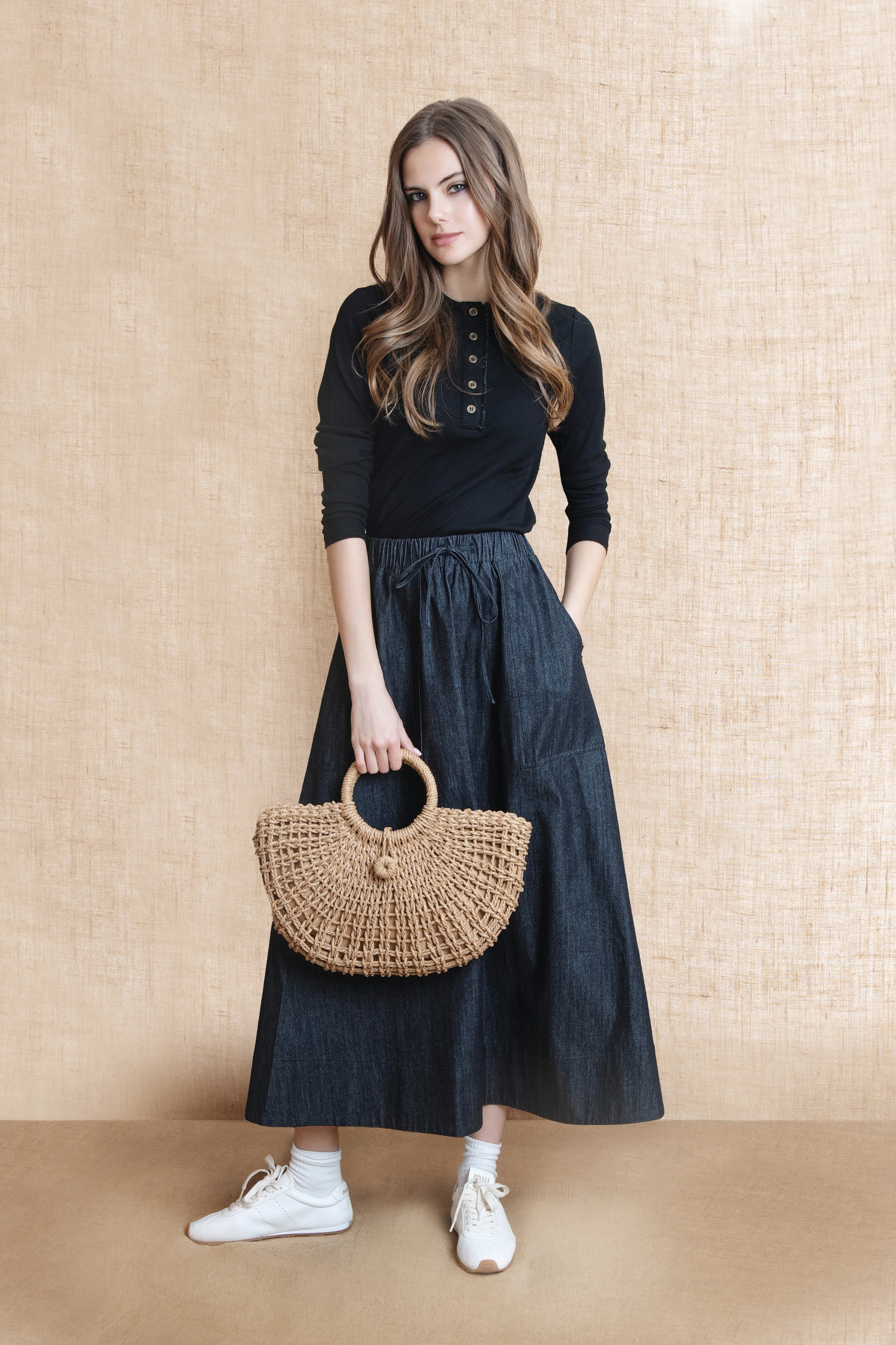 Nue Fringe Tee Black - Image 2