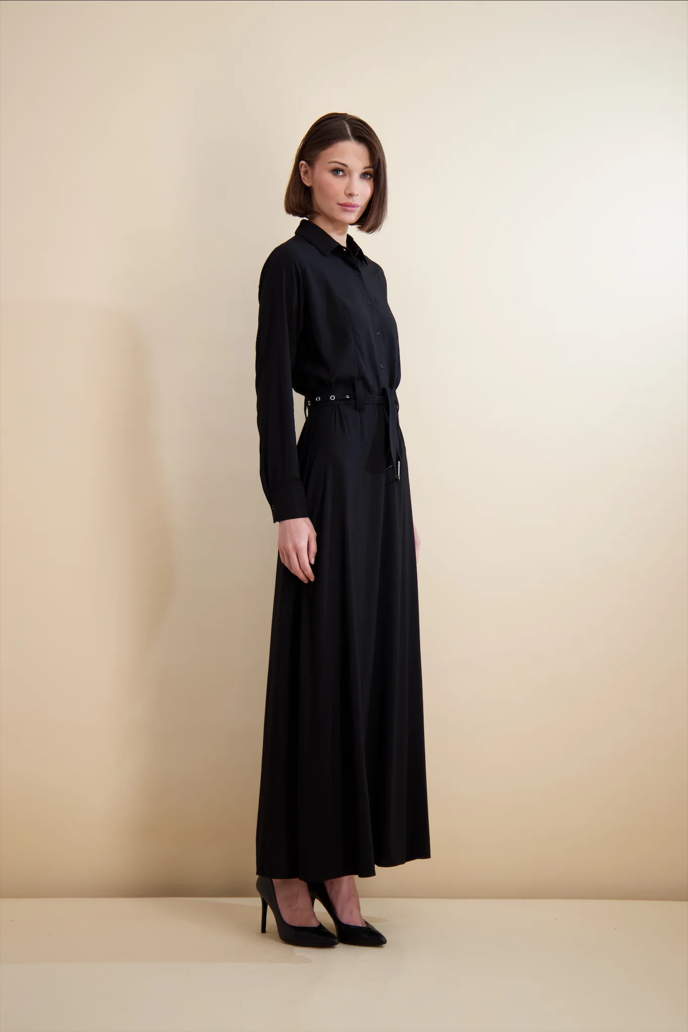 Pashmina Belted Maxi Black - Image 5