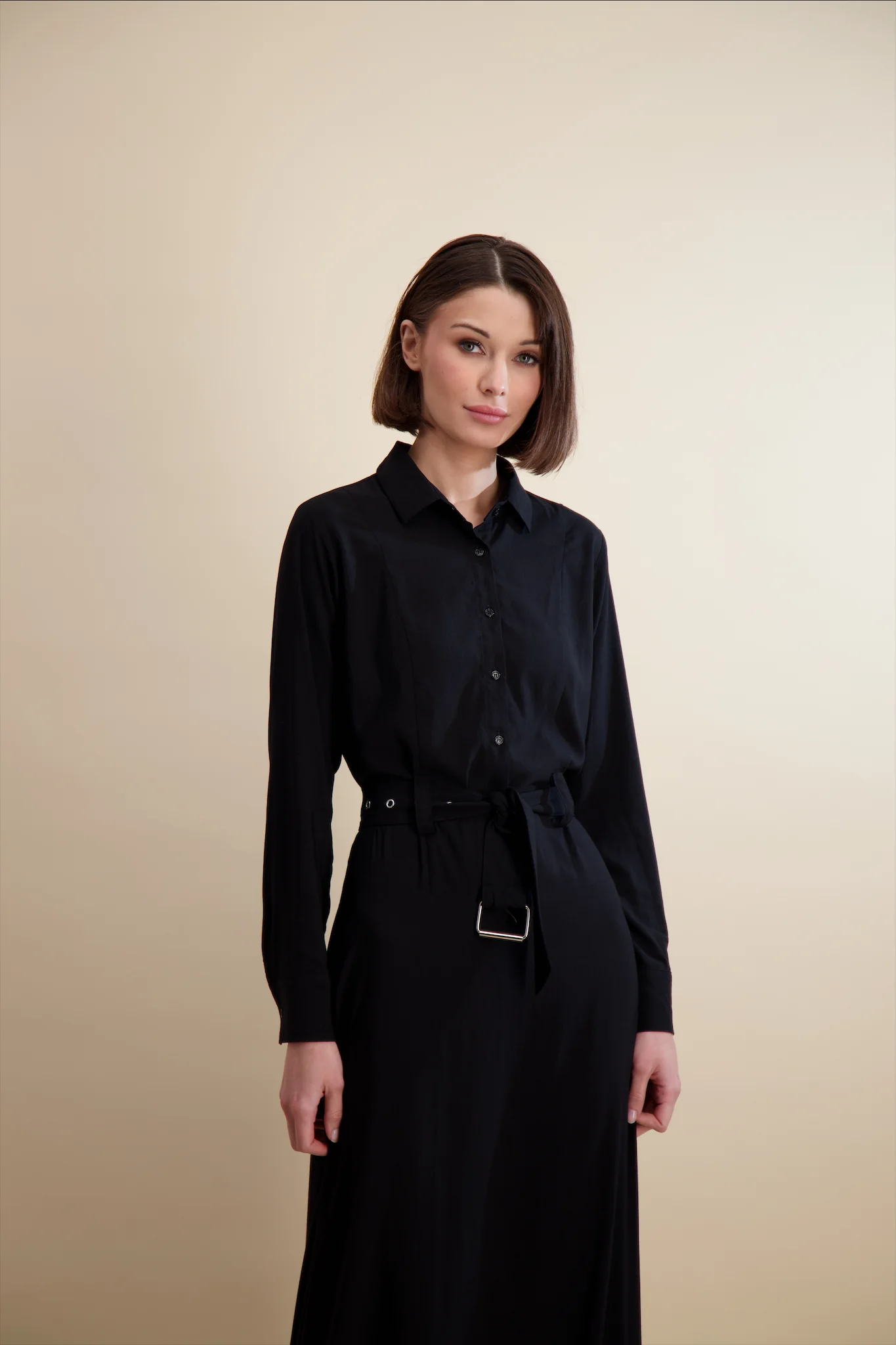 Pashmina Belted Maxi Black - Image 6