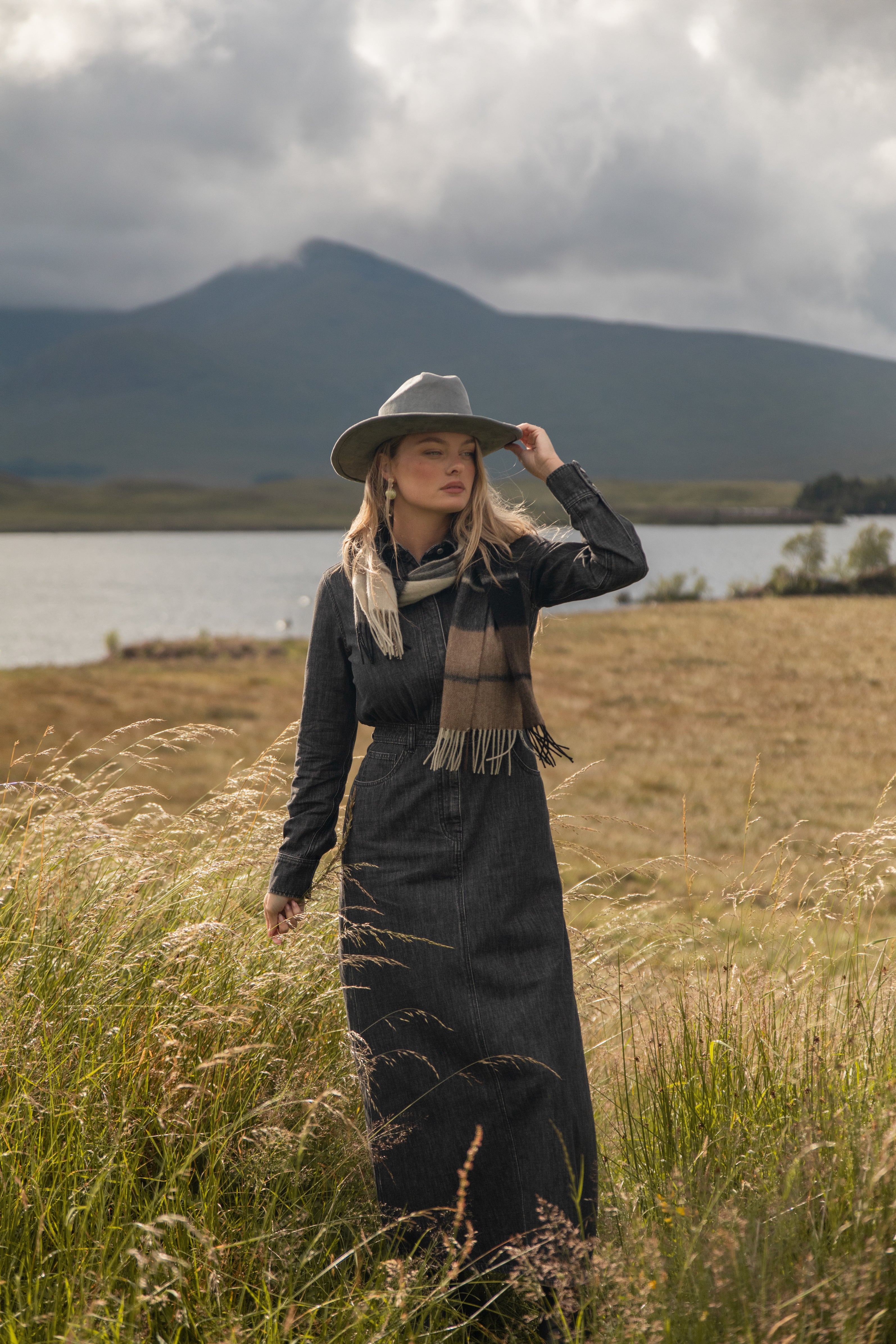 Pashmina Denim Utility Dress Black Denim - Image 4