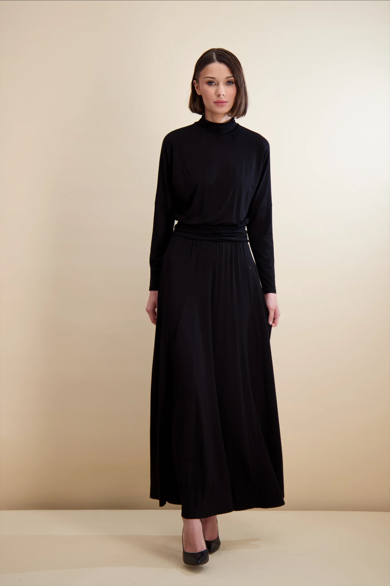 Pashmina Dolman Waisted Maxi