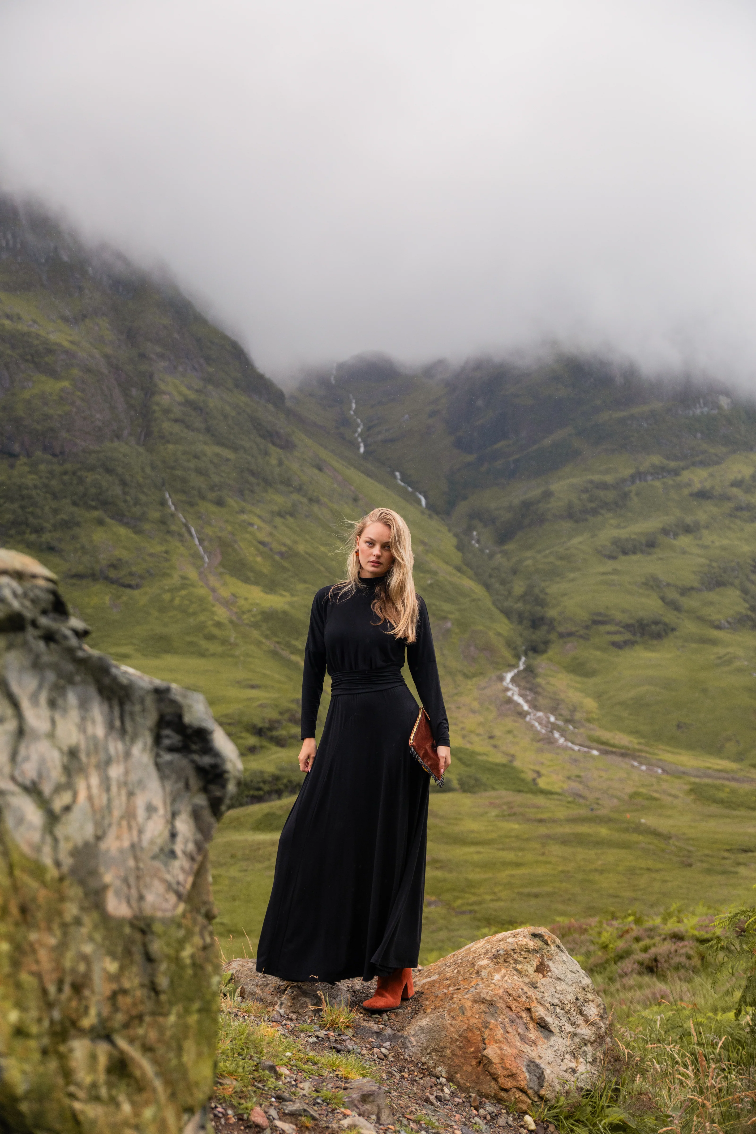 Pashmina Dolman Waisted Maxi - Image 3