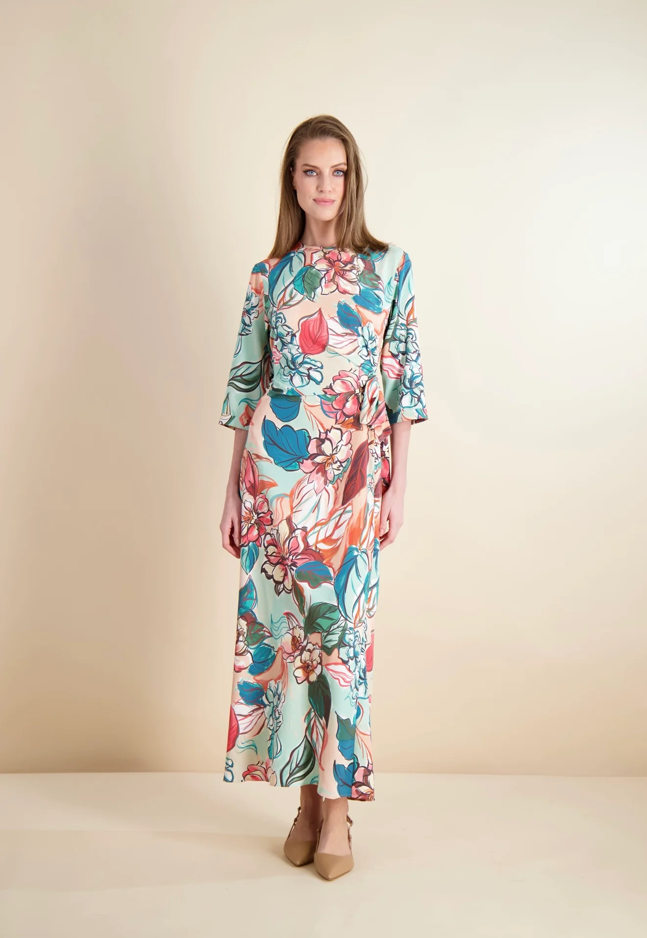 Pashmina Floral Tie Maxi - Image 3