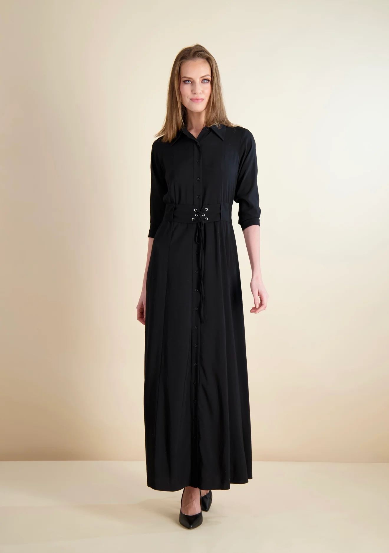 Pashmina Laced Waist Maxi - Image 3