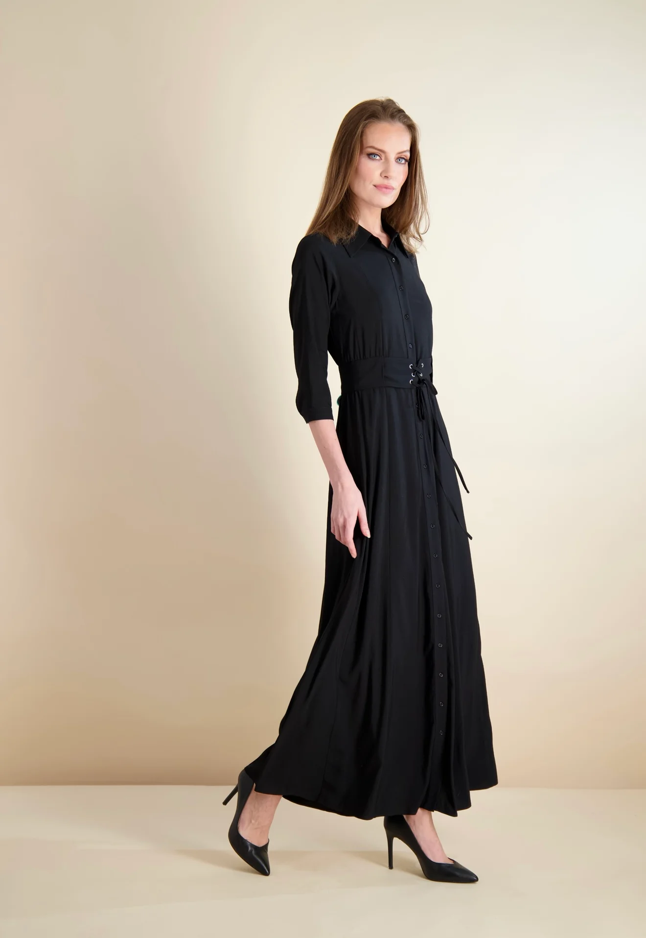 Pashmina Laced Waist Maxi - Image 4