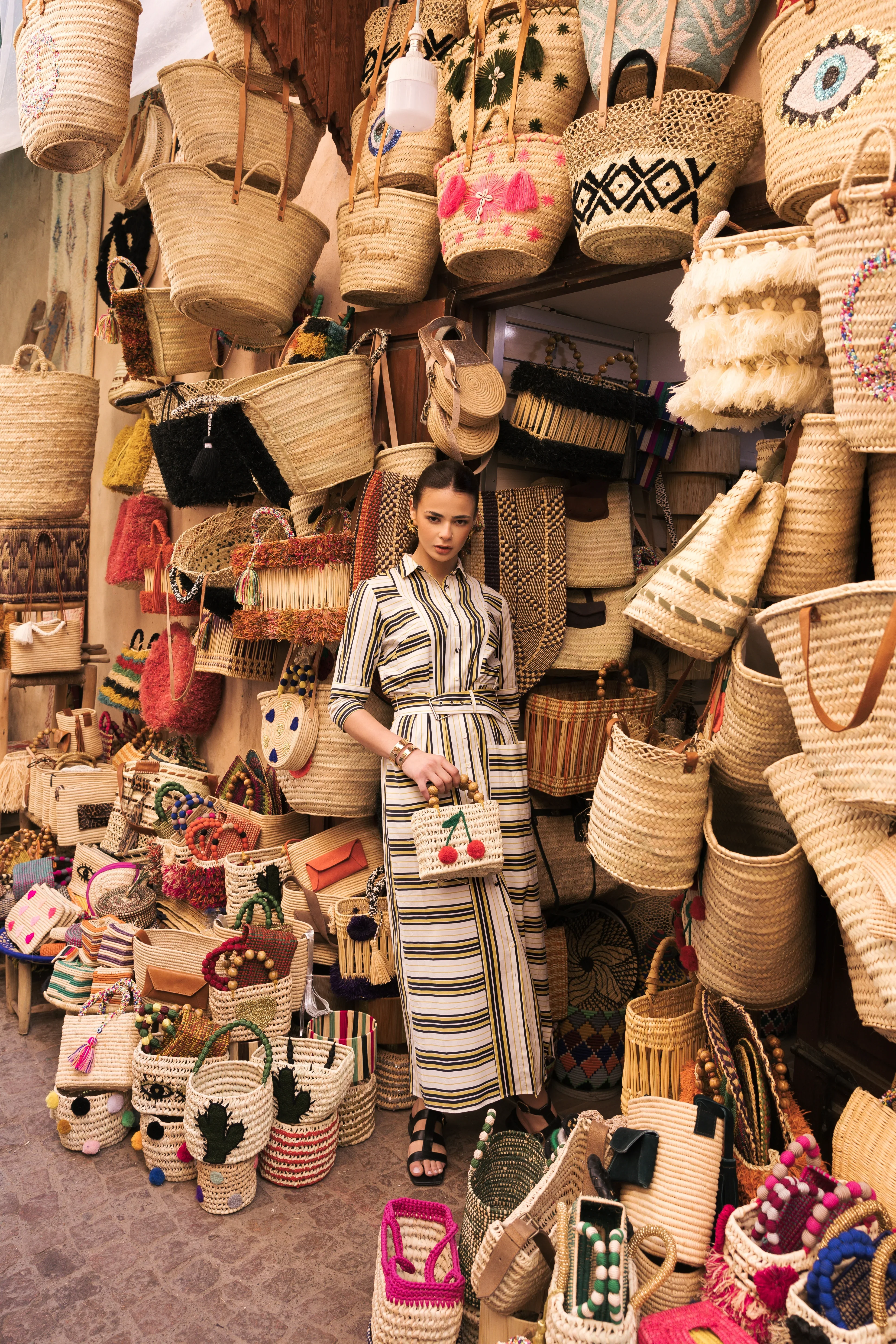 Pashmina Multi Stripe Dress