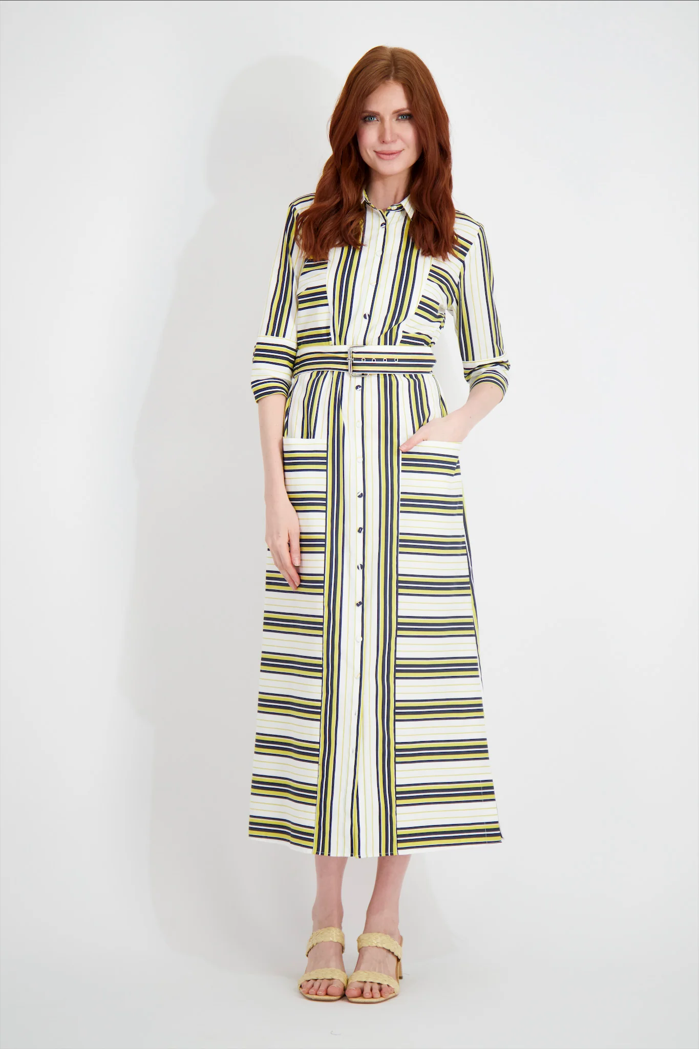 Pashmina Multi Stripe Dress - Image 2