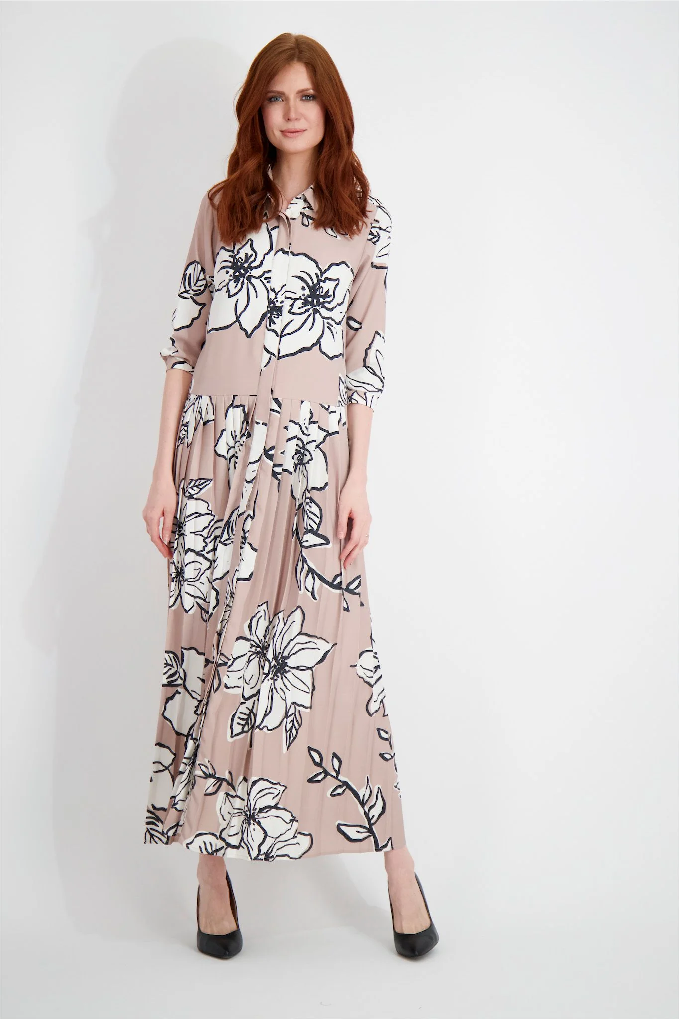 Pashmina Pleated Maxi Floral - Image 2