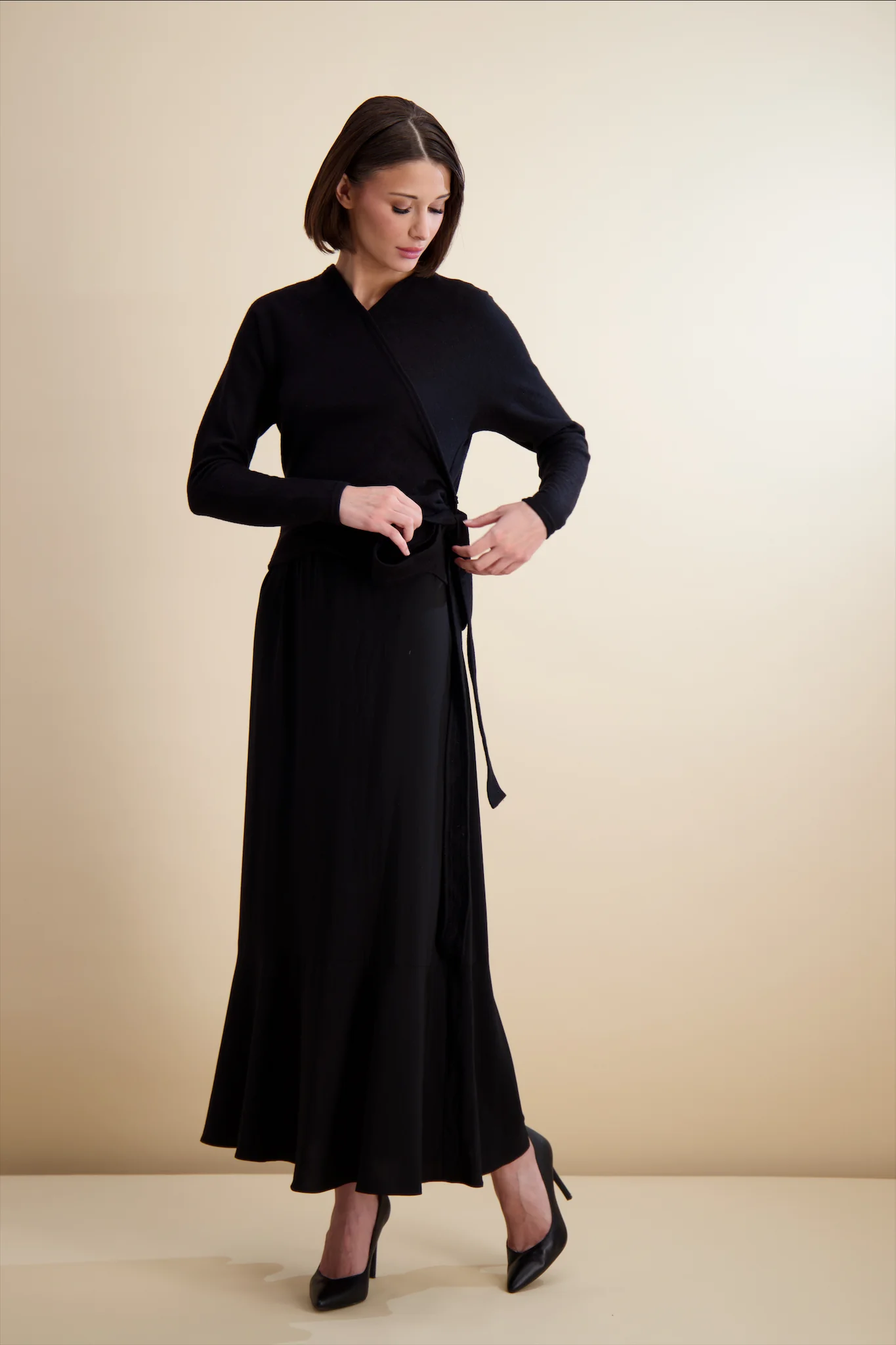 Pashmina Wrap Overlay Maxi Black - Image 6