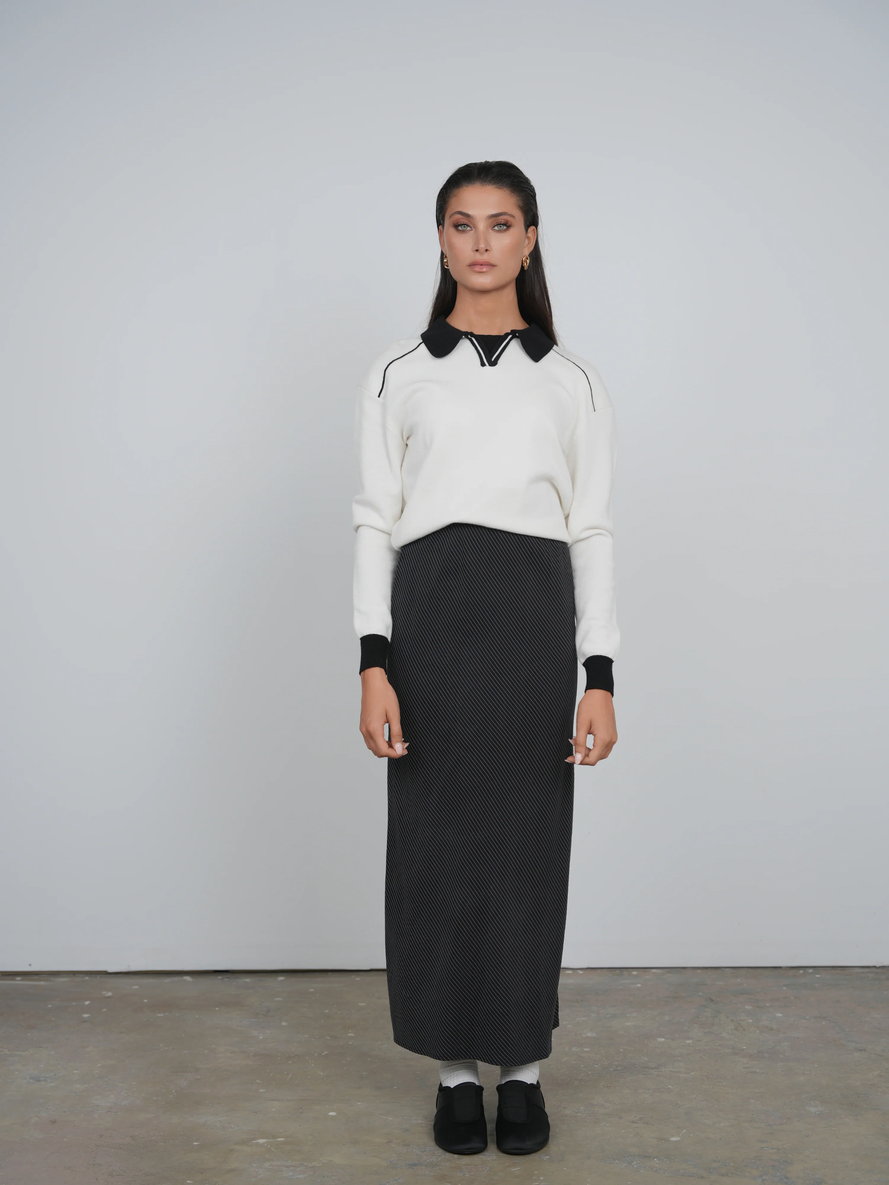 Point Brushed Straight Slip Skirt - Image 4